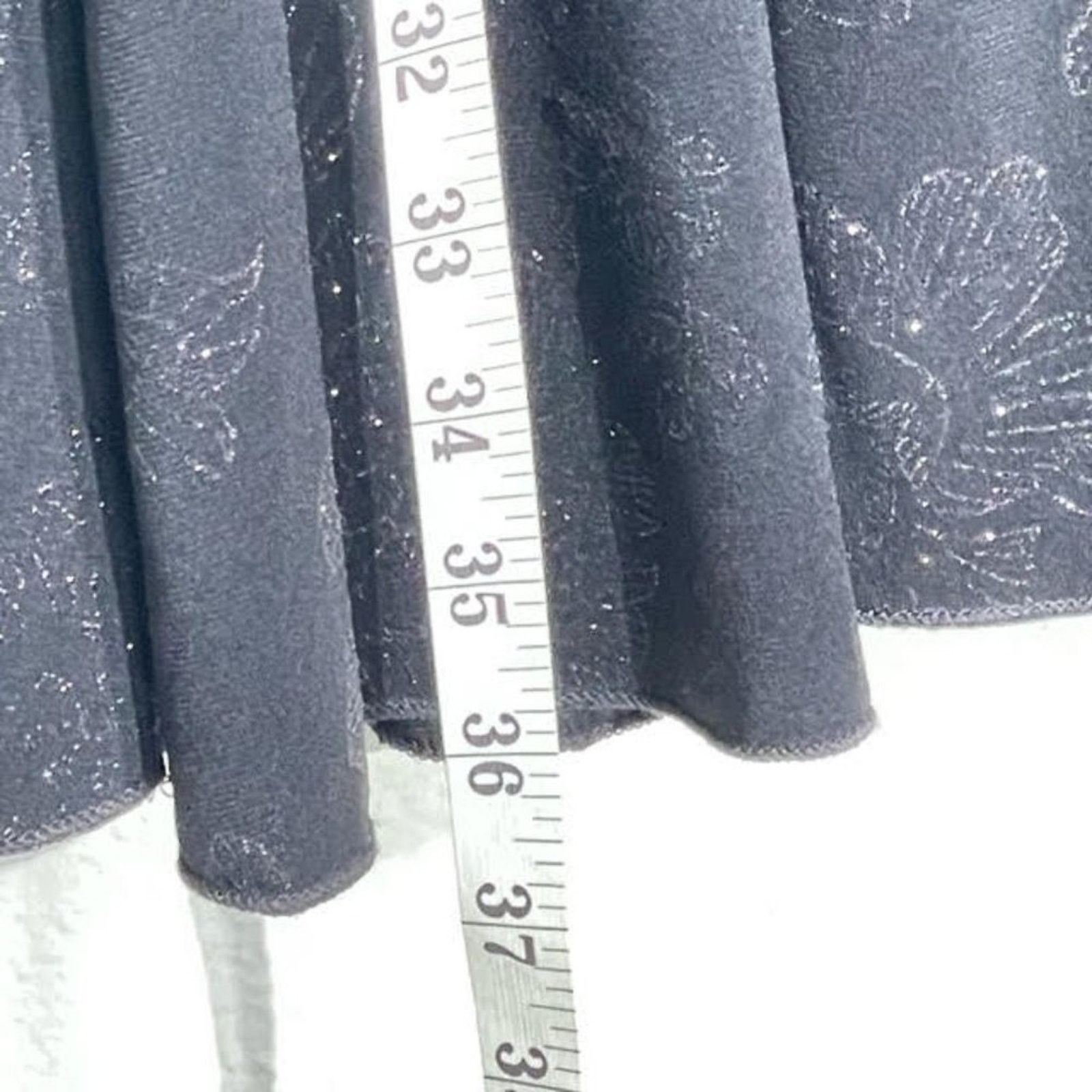 Other Star Vixen Black Silver Shimmer Flower Retro A Line Dress Size M / US 6-8 / IT 42-44 - 4 Thumbnail