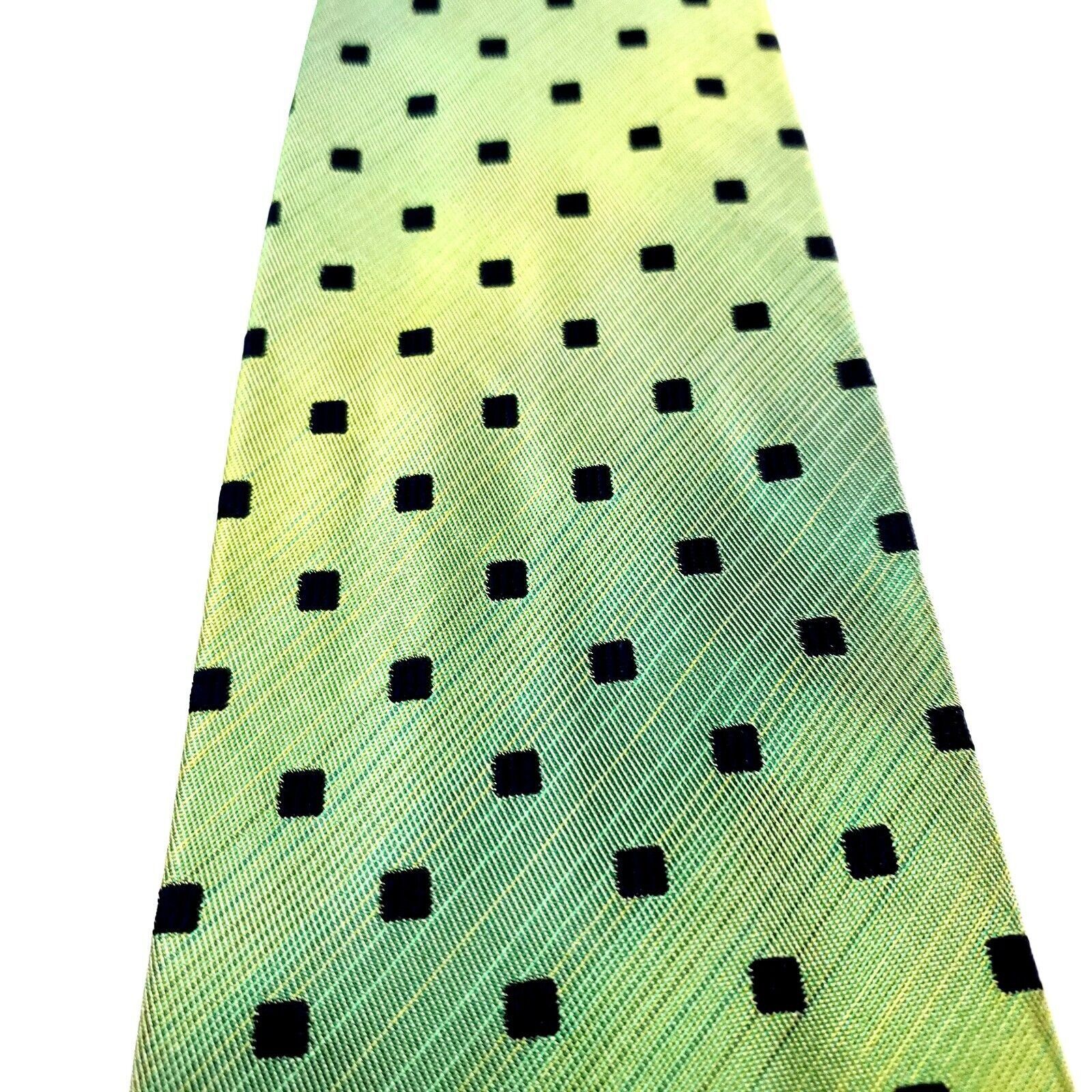 Kenzo Kenzo Homme Green Silk Tie Woven Geometric Size ONE SIZE - 2 Thumbnail