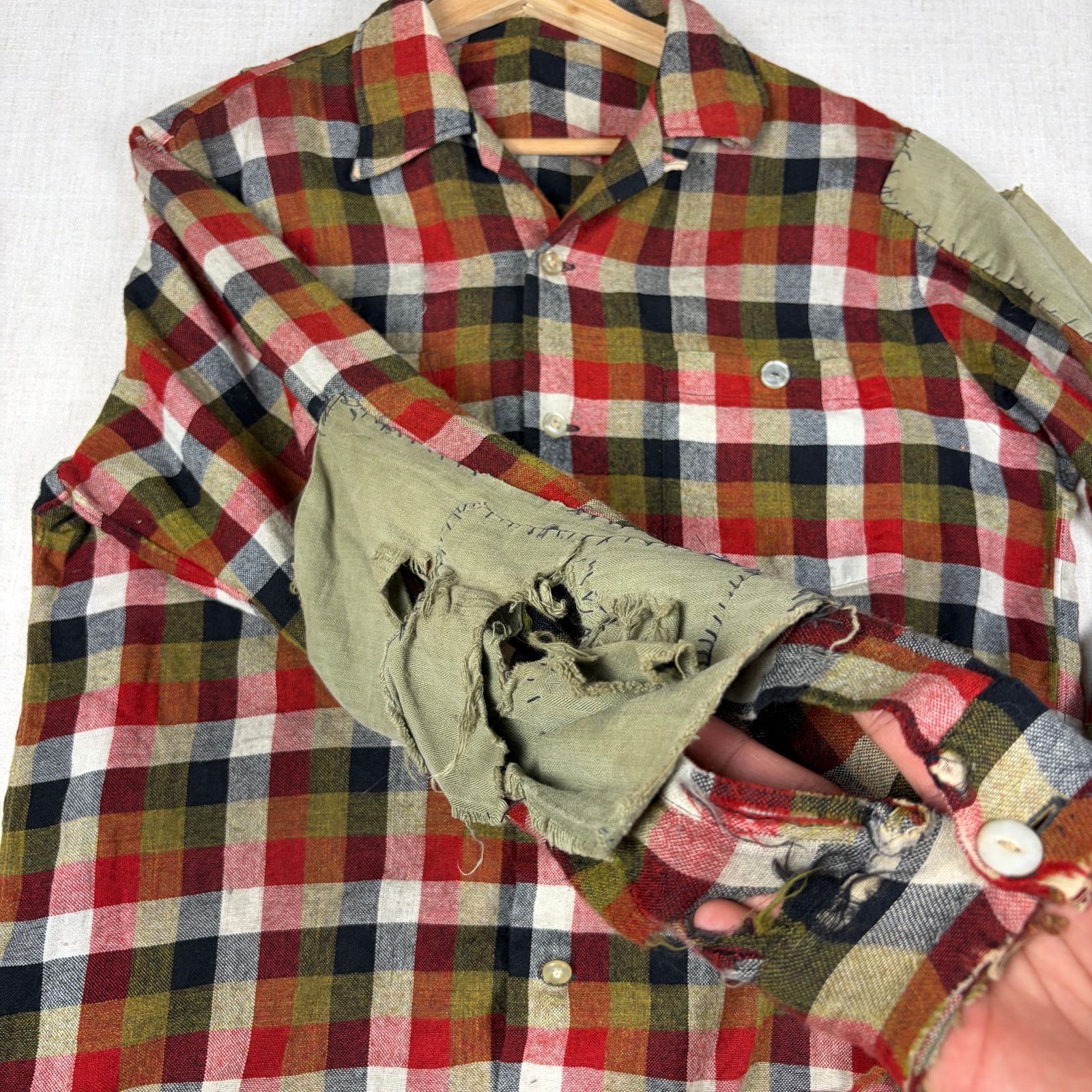 Vintage True Vintage Loop Collar 1930s/ 40s Thrashed Medium Flannel Size US M / EU 48-50 / 2 - 7 Thumbnail
