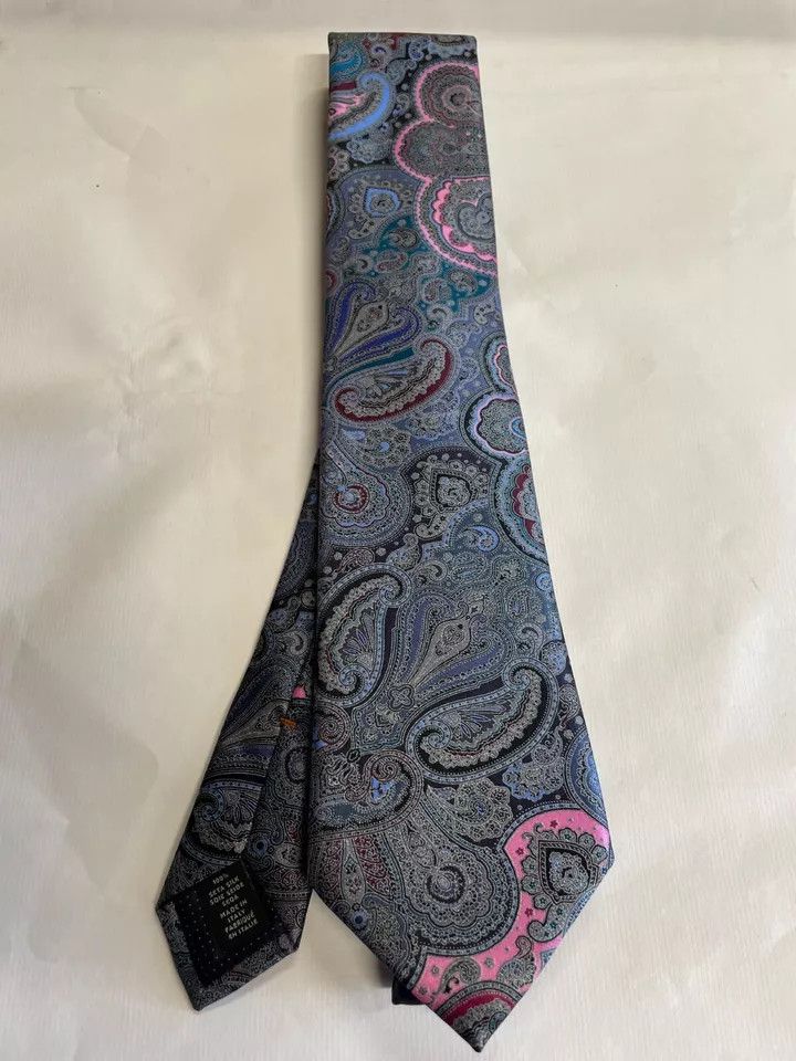 Ermenegildo Zegna New Ermenegildo Zegna Quindici #150 Paisley Silk Tie Size ONE SIZE - 5 Thumbnail