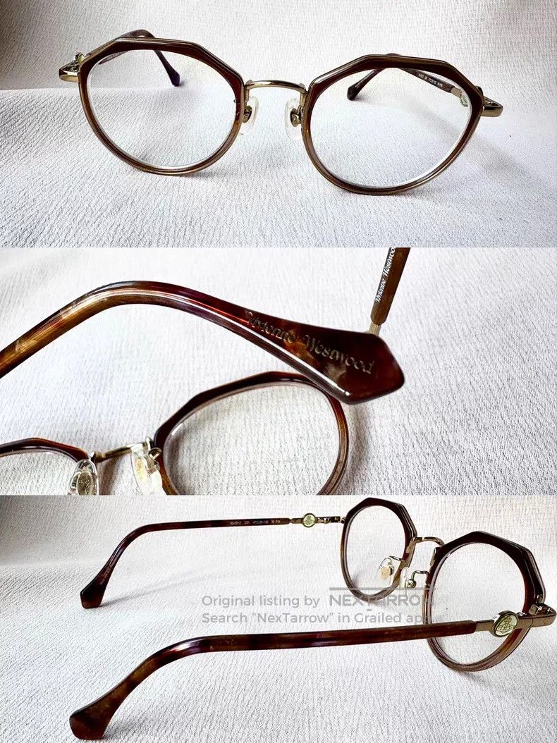 Vivienne Westwood Vivienne Westwood Diamond Edge Square Frame Saturn Nerd Gl Size ONE SIZE - 5 Thumbnail