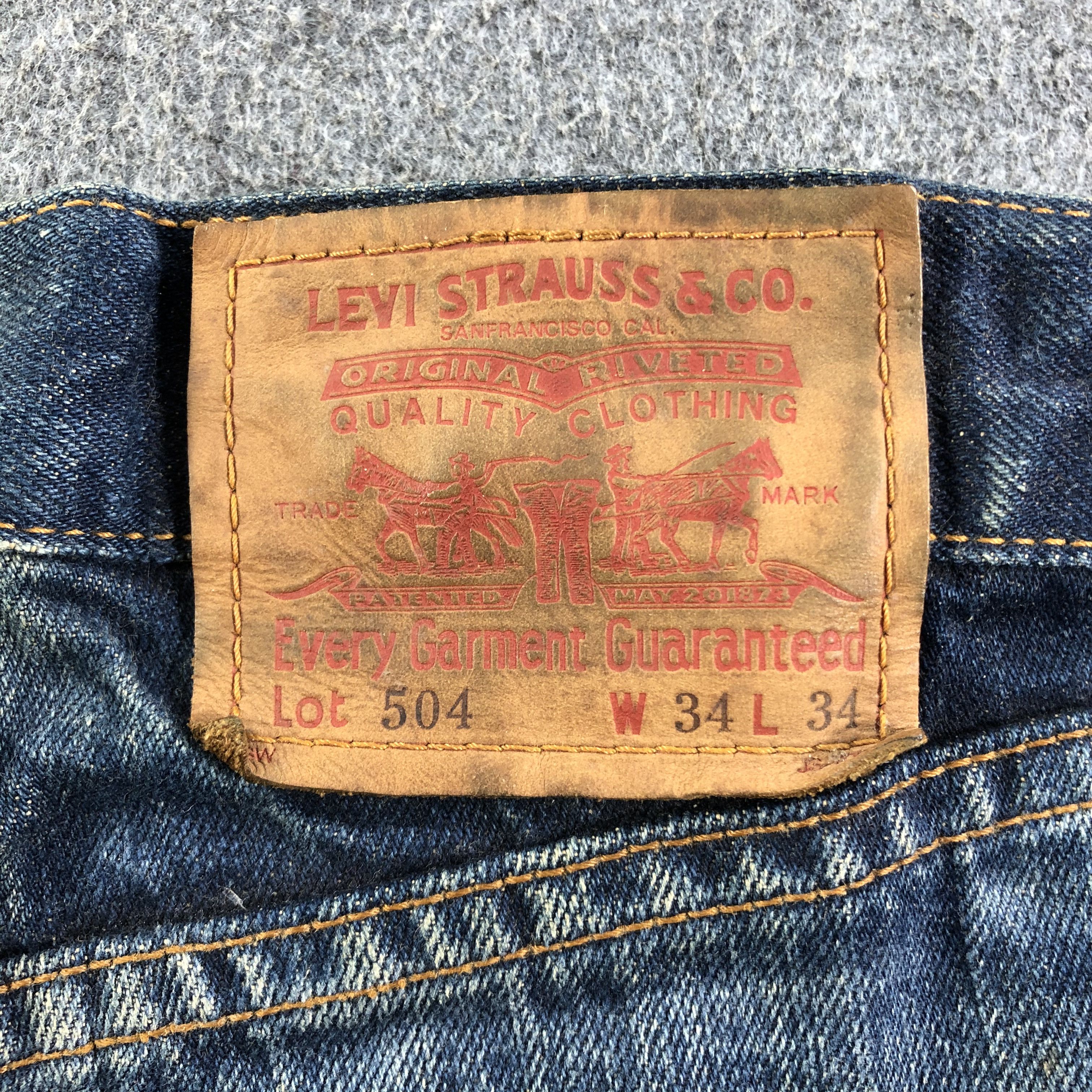 Levi's Vintage 90s Blue Wash Levis 504 Jeans-J2771 Size US 34 / EU 50 - 5 Thumbnail