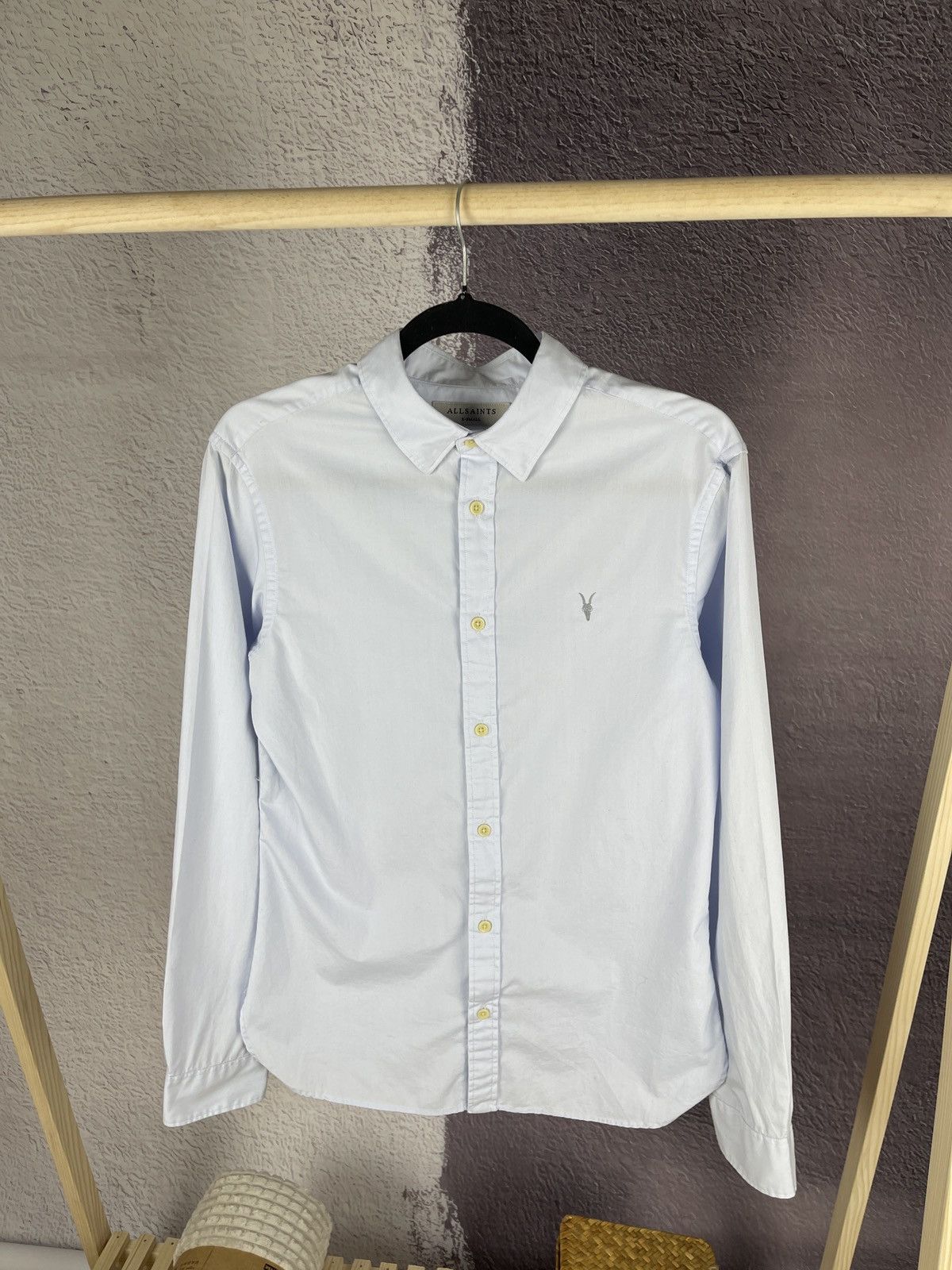 Allsaints Allsaints Riviera long sleeve blue basic classic shirt Size US XS / EU 42 / 0 - 2 Thumbnail