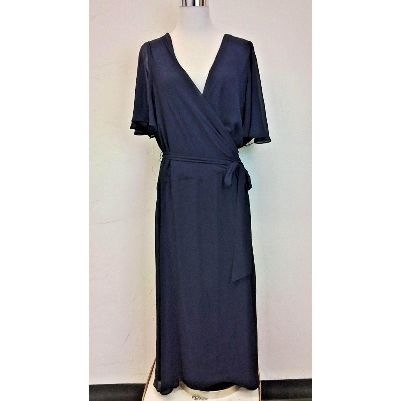 Lauren Ralph Lauren Lauren Ralph Lauren Dress Women's 18 Blue Chiffon W/ Tags Size XXL / US 16-18 / IT 52-54 - 2 Thumbnail