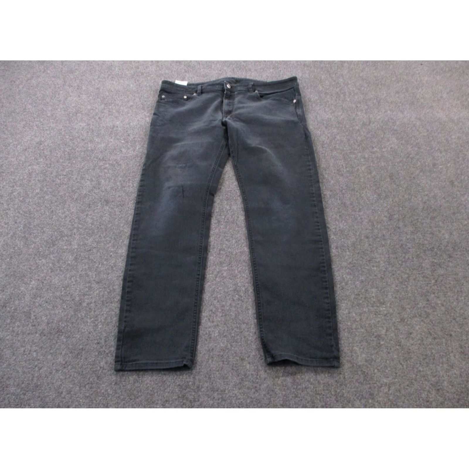 Diesel Diesel Jeans Straight 5-Pocket Regular 38 Black Denim Mens Vintage No 38x30 Grunge Stretch Button Zip Size US 38 / EU 54 - 2 Thumbnail
