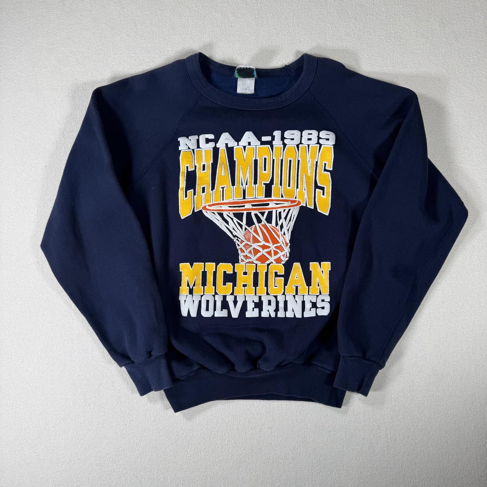 NCAA Vtg 90s Michigan Wolverines NCAA Basketball Champs Sweater Size US L / EU 52-54 / 3 - 1 Thumbnail