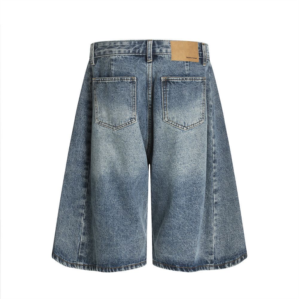Japanese Brand × Jean American retro washed loose distressed punk denim shorts Size US 32 / EU 48 - 3 Thumbnail