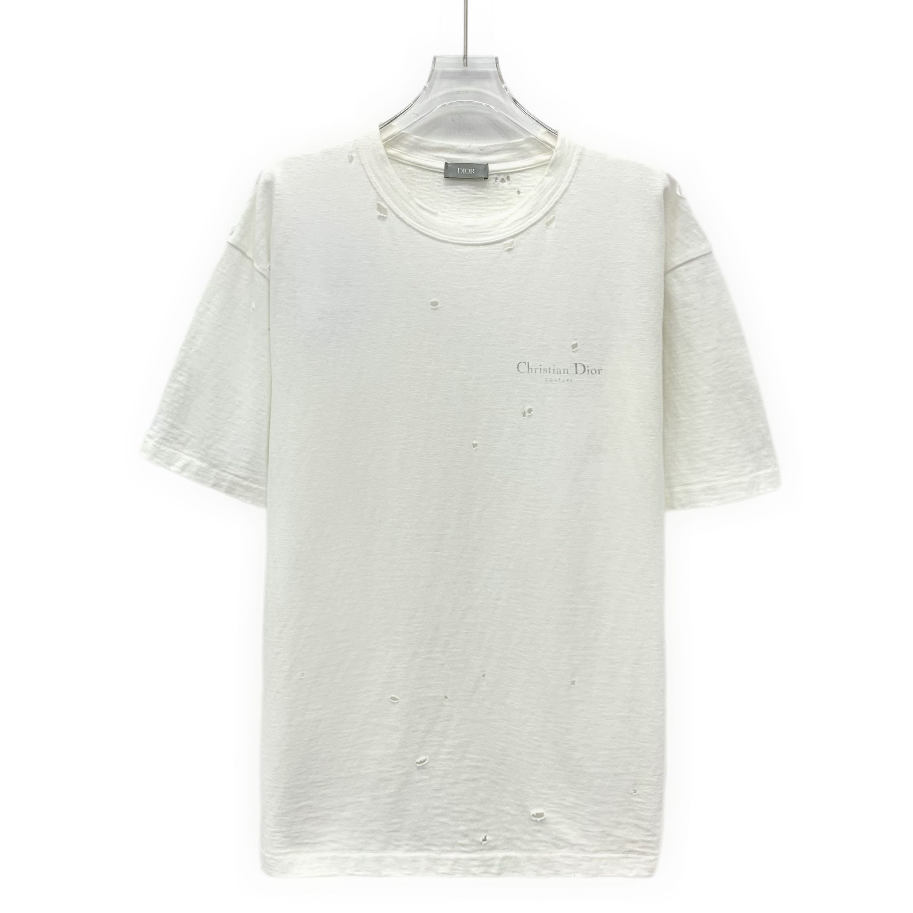 Dior Dior Distressed T-Shirt White (M) Size US M / EU 48-50 / 2 - 1 Thumbnail
