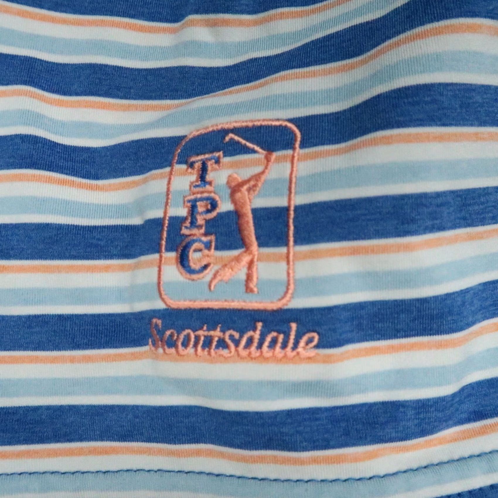Peter Millar Peter Millar Polo Shirt Mens XXL Blue Performance TPC Scottsdale Size US XXL / EU 58 / 5 - 6 Thumbnail