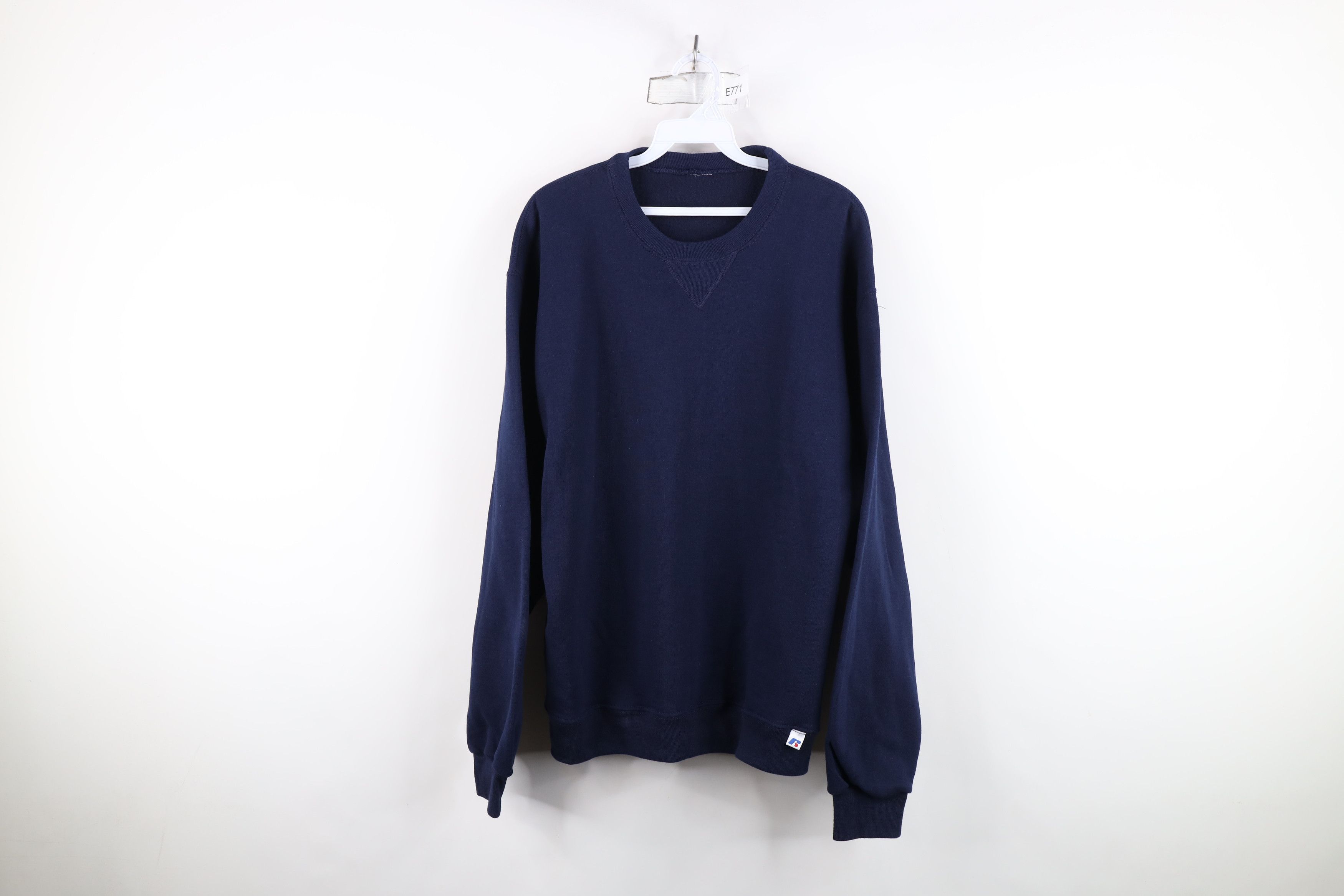 Russell Athletic Vintage 90s Russell Athletic Crewneck Sweatshirt Navy Blue Size US L / EU 52-54 / 3 - 1 Thumbnail
