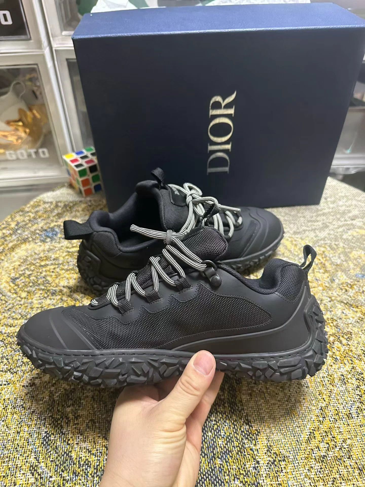 Dior DIOR Diorizon Fabric Logo Low Top Sneaker Black 39 EU Size US 6 / EU 39 - 2 Thumbnail