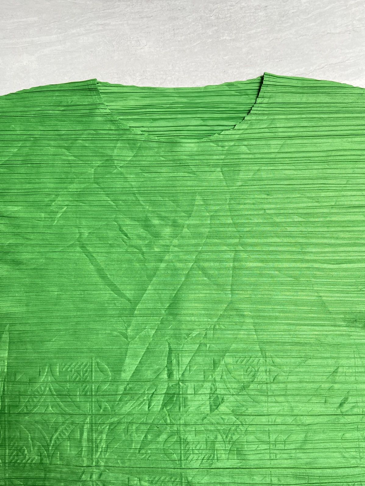 Designer × Japanese Brand PLEATSME Green Pleats Dress Size S / US 4 / IT 40 - 3 Thumbnail