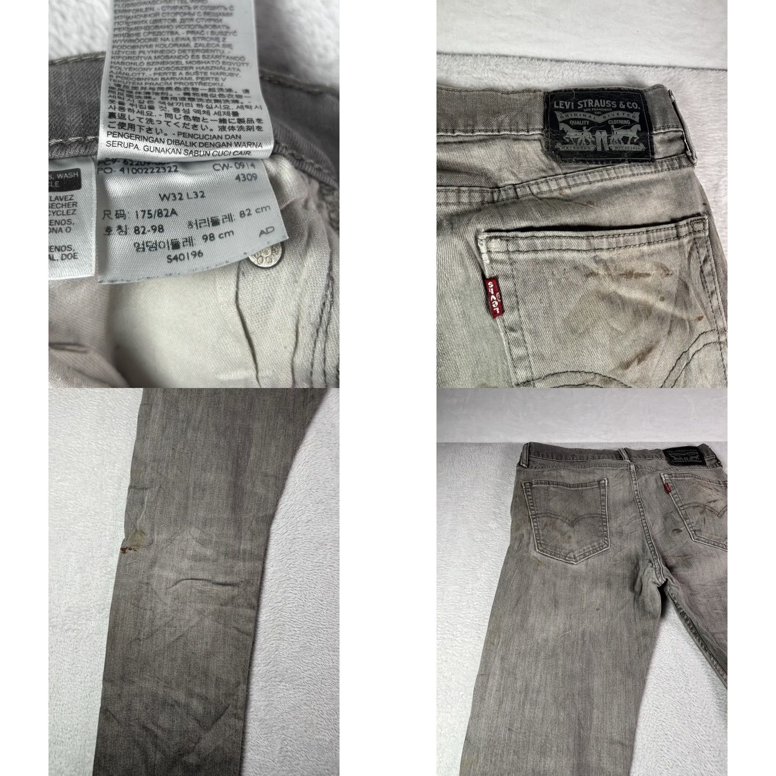 Levi's Levi's Jeans Men’s 32x32 Black Slim Straight Leg Distressed Outdoors 511 City 90s Mens Regular Jeans Size US 32 / EU 48 - 8 Thumbnail