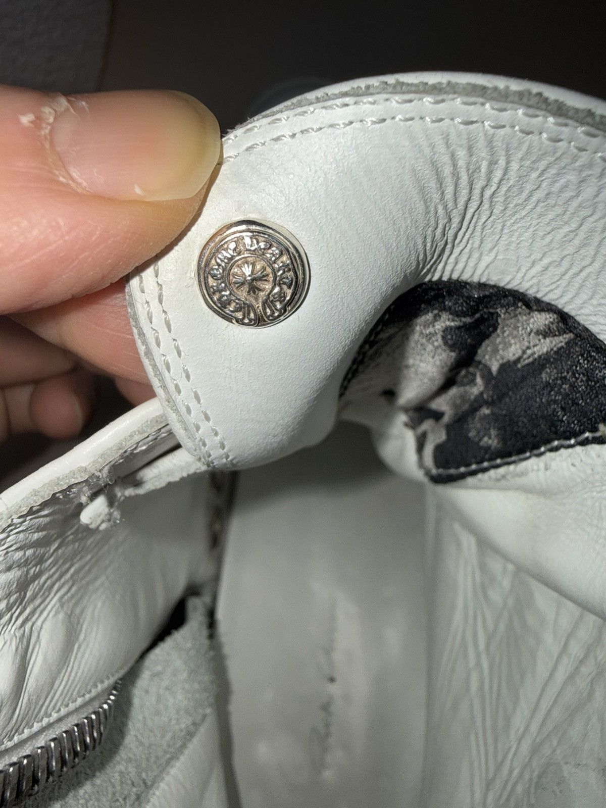 Chrome Hearts [EU45] Chrome Hearts Ramones with fleur white rhodium Size US 11.5 / EU 44-45 - 7 Thumbnail