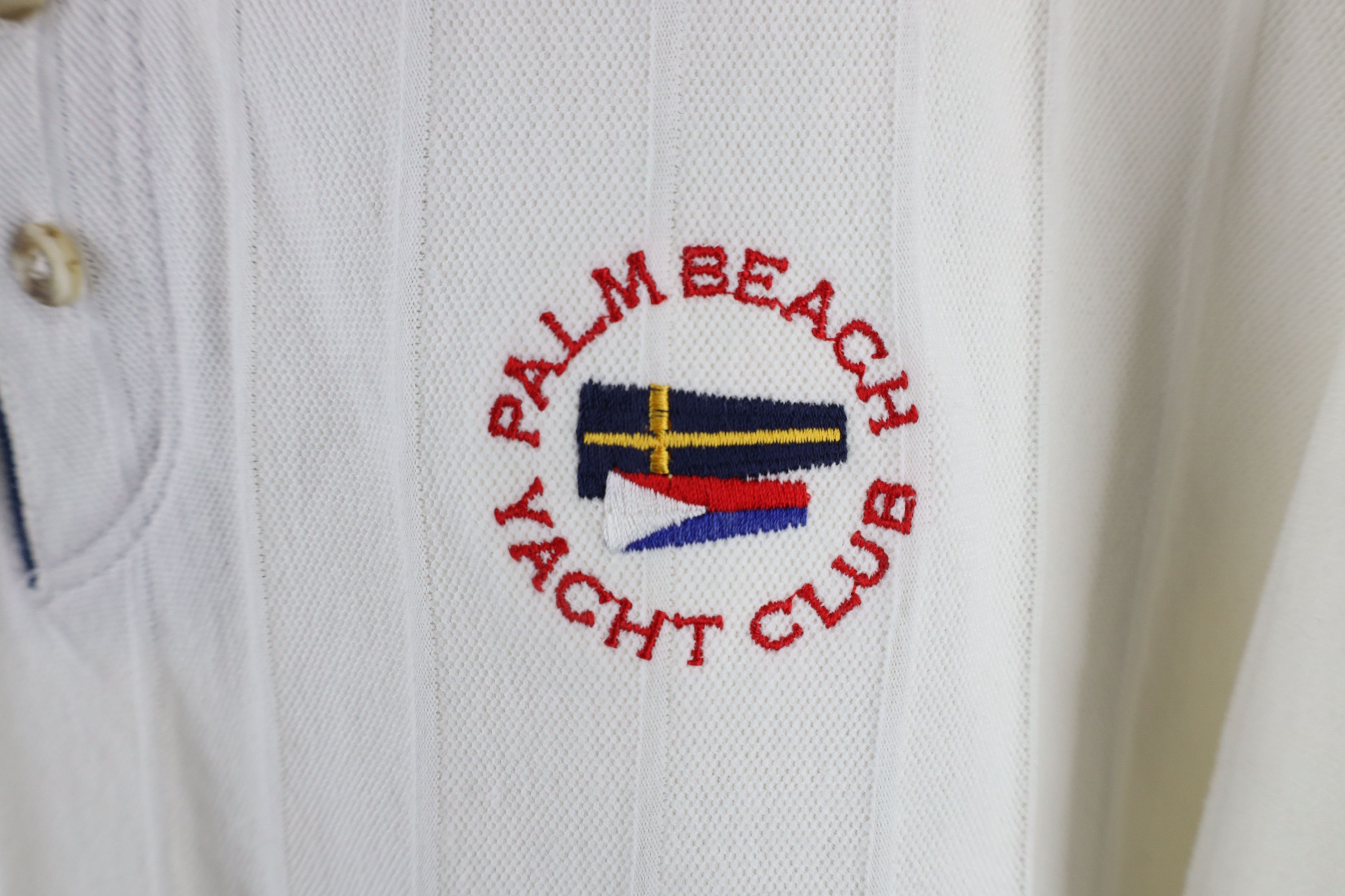 Vintage Vintage 90s Streetwear Beach Yacht Club Polo Shirt White Size US XXL / EU 58 / 5 - 4 Thumbnail