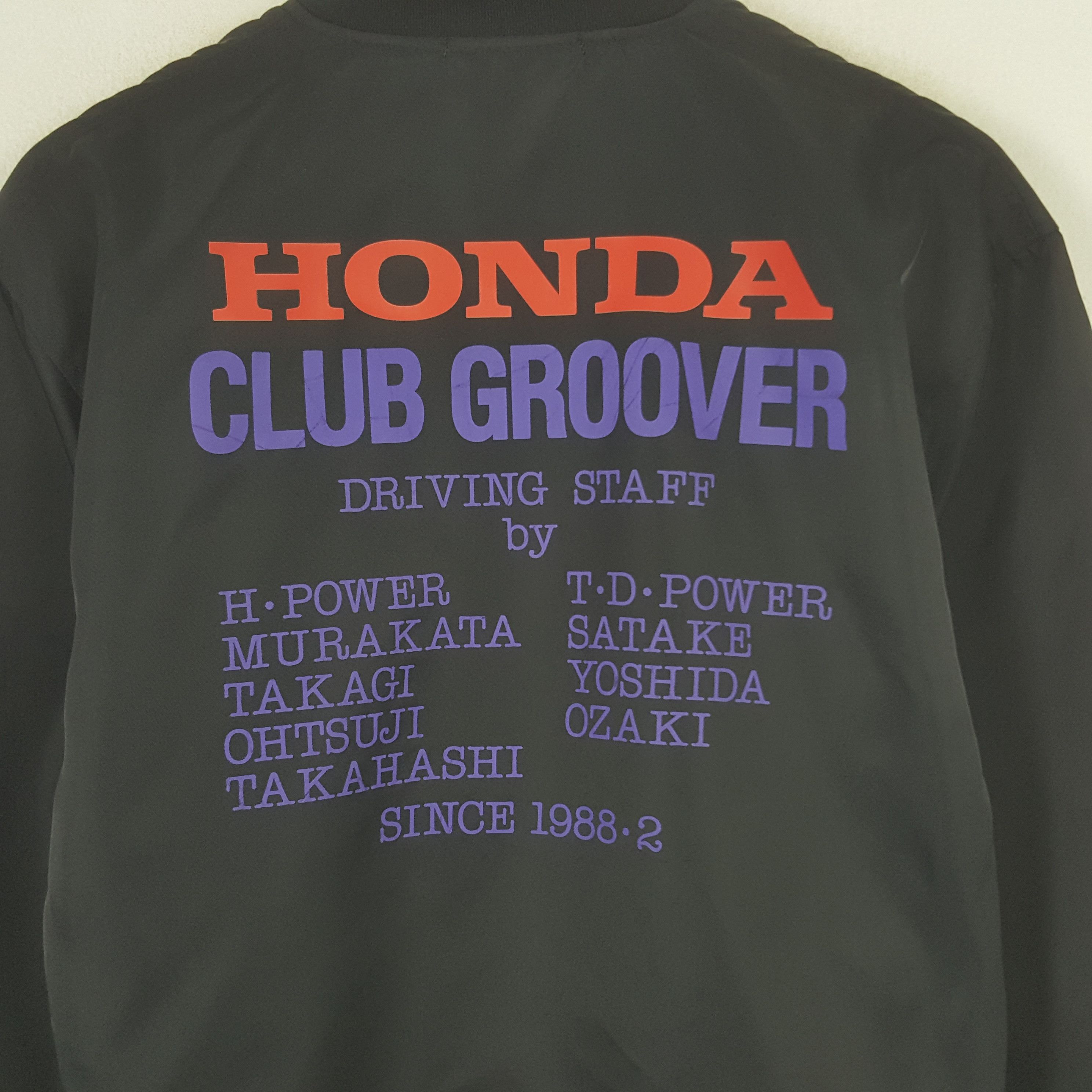 Honda × Japanese Brand × Vintage Vintage Honda Club Groover Japan Bomber Jacket Size US L / EU 52-54 / 3 - 2 Thumbnail