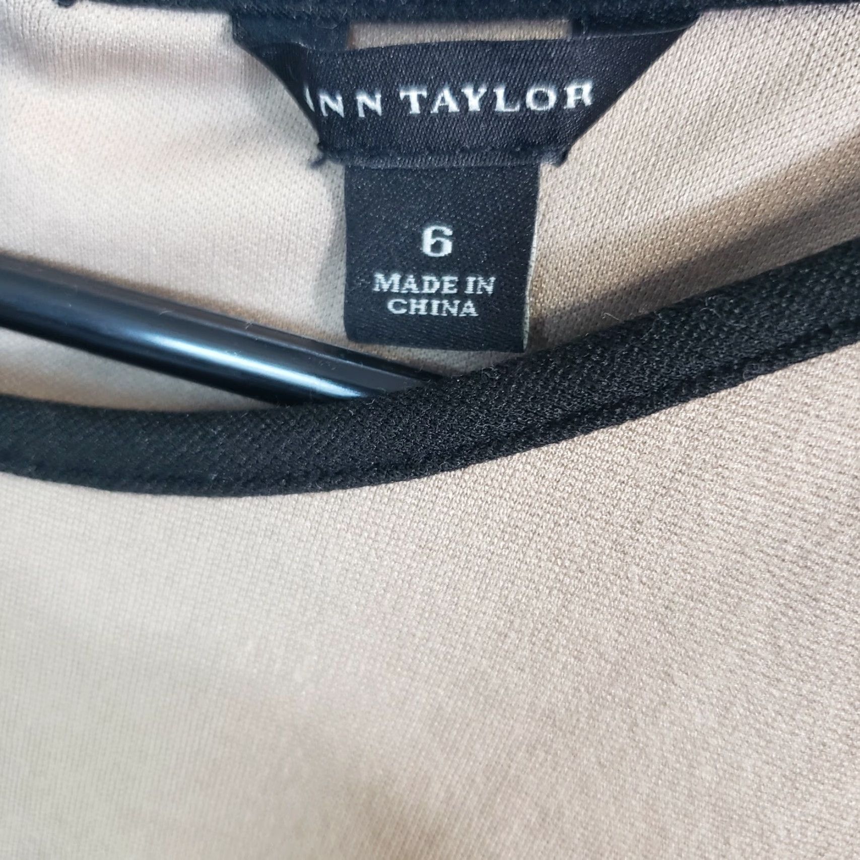 Ann Taylor Ann Taylor Womens Dress Sz 6 Black Tan Sleeveless Rayon Blend Size M / US 6-8 / IT 42-44 - 4 Thumbnail