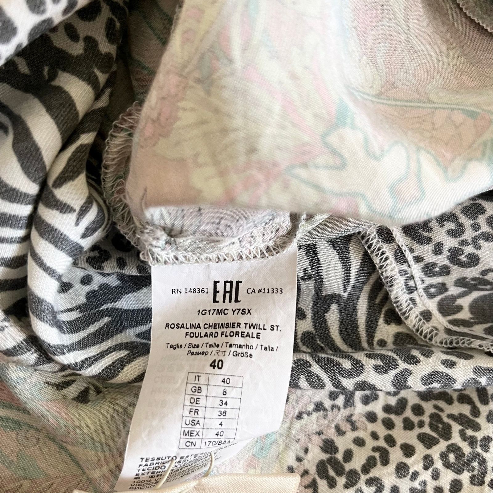 Pinko Pinko Chemisier Rosalina Floral Animal Shirt Maxi Dress Size S / US 4 / IT 40 - 10 Thumbnail