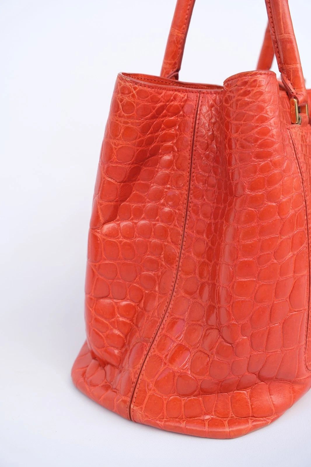 Loro Piana Super RARE Loro Piana Bellevue Exotic Leather Bag Tote Size ONE SIZE - 3 Thumbnail