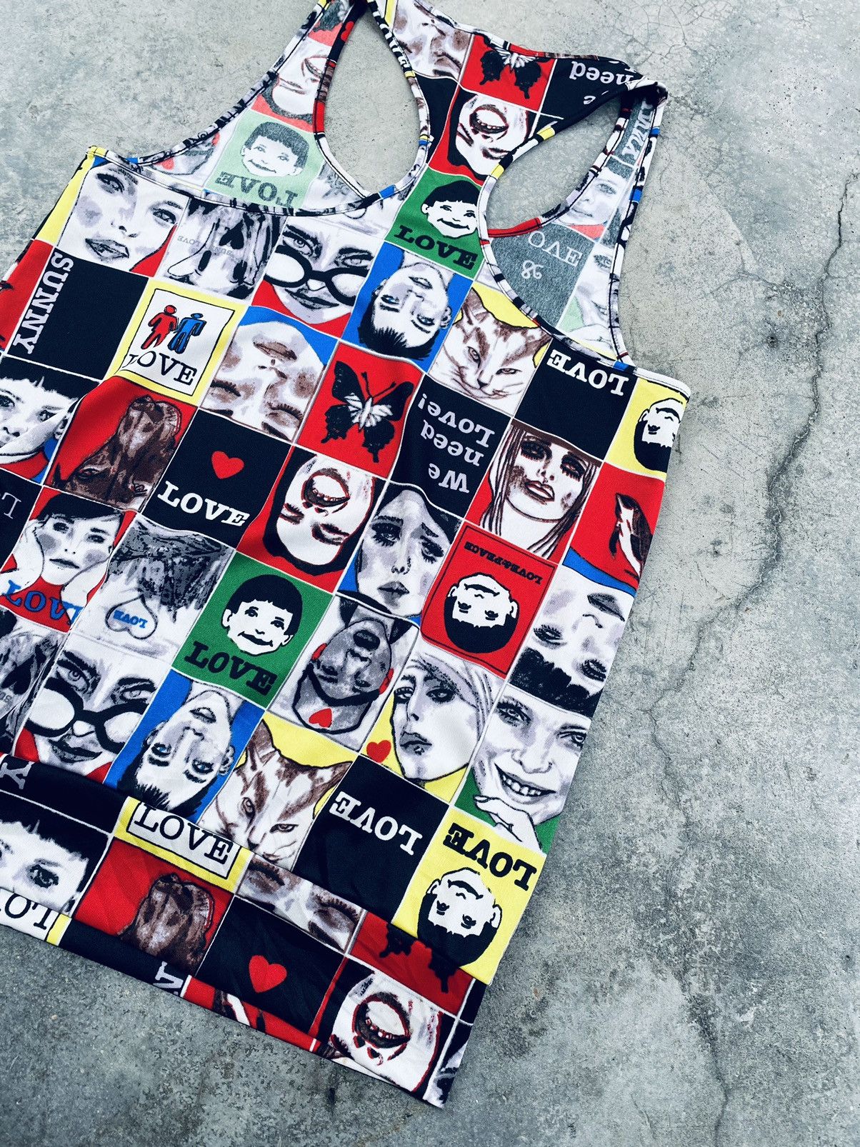 Japanese Brand Vintage Han Ahn Soon Face Art Tank Top Size S / US 4 / IT 40 - 11 Thumbnail