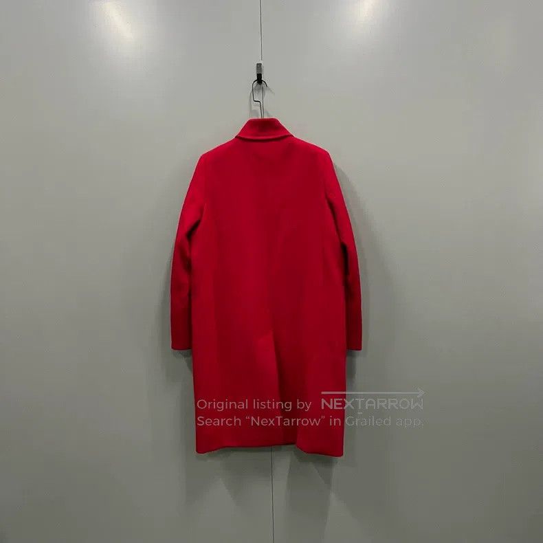 Max Mara Max Mara Red Collar Wool Coat Size L / US 10 / IT 46 - 2 Thumbnail