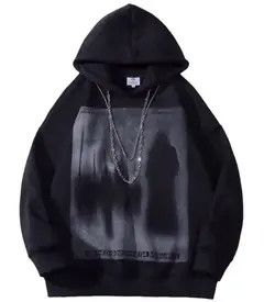 Japanese Brand Rare fashion goth gothic shadow hoodie sweatshirt with chain Size US M / EU 48-50 / 2 - 6 Thumbnail