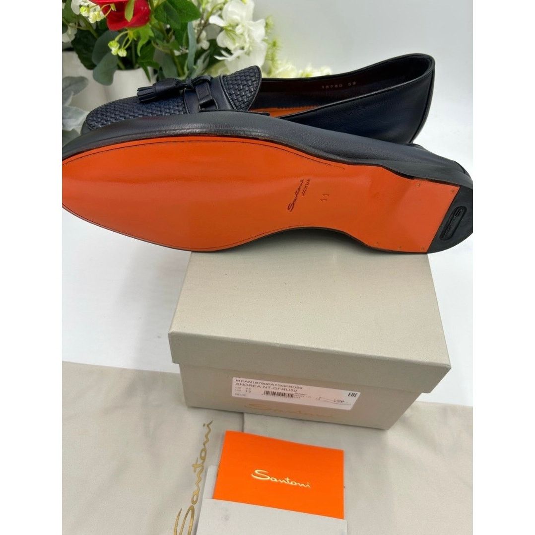 Santoni Men's Santoni, Andrea, tassel leather loafers size 12 US Size US 12 / EU 45 - 10 Thumbnail