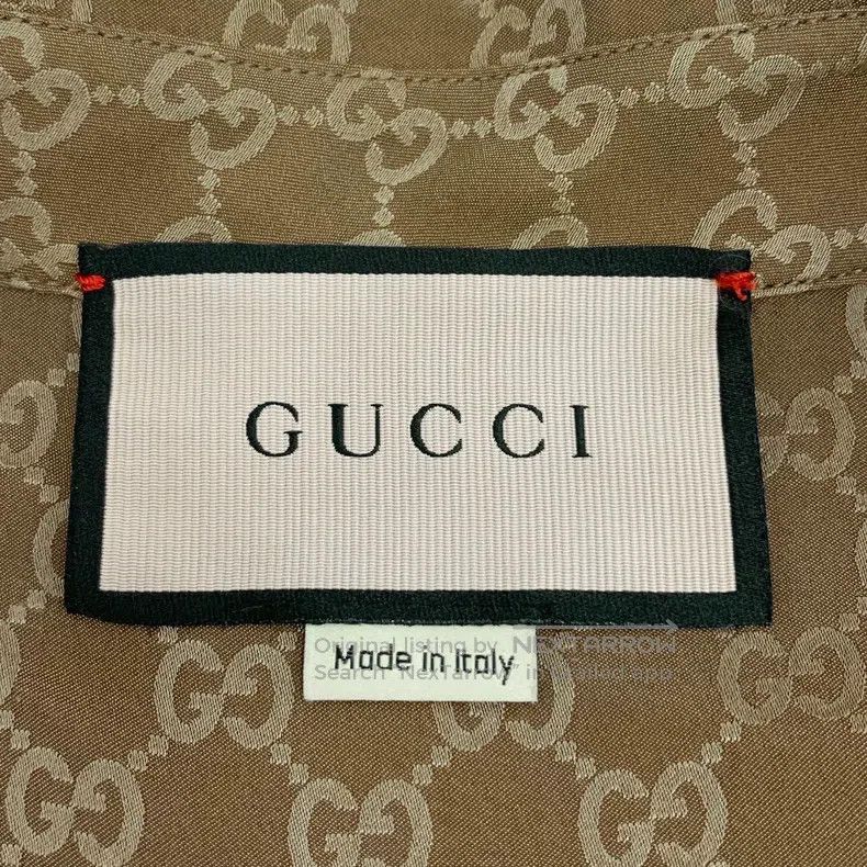 Gucci Gucci Brown logo jacquard full print mulberry silk lapel s Size S / US 4 / IT 40 - 5 Thumbnail