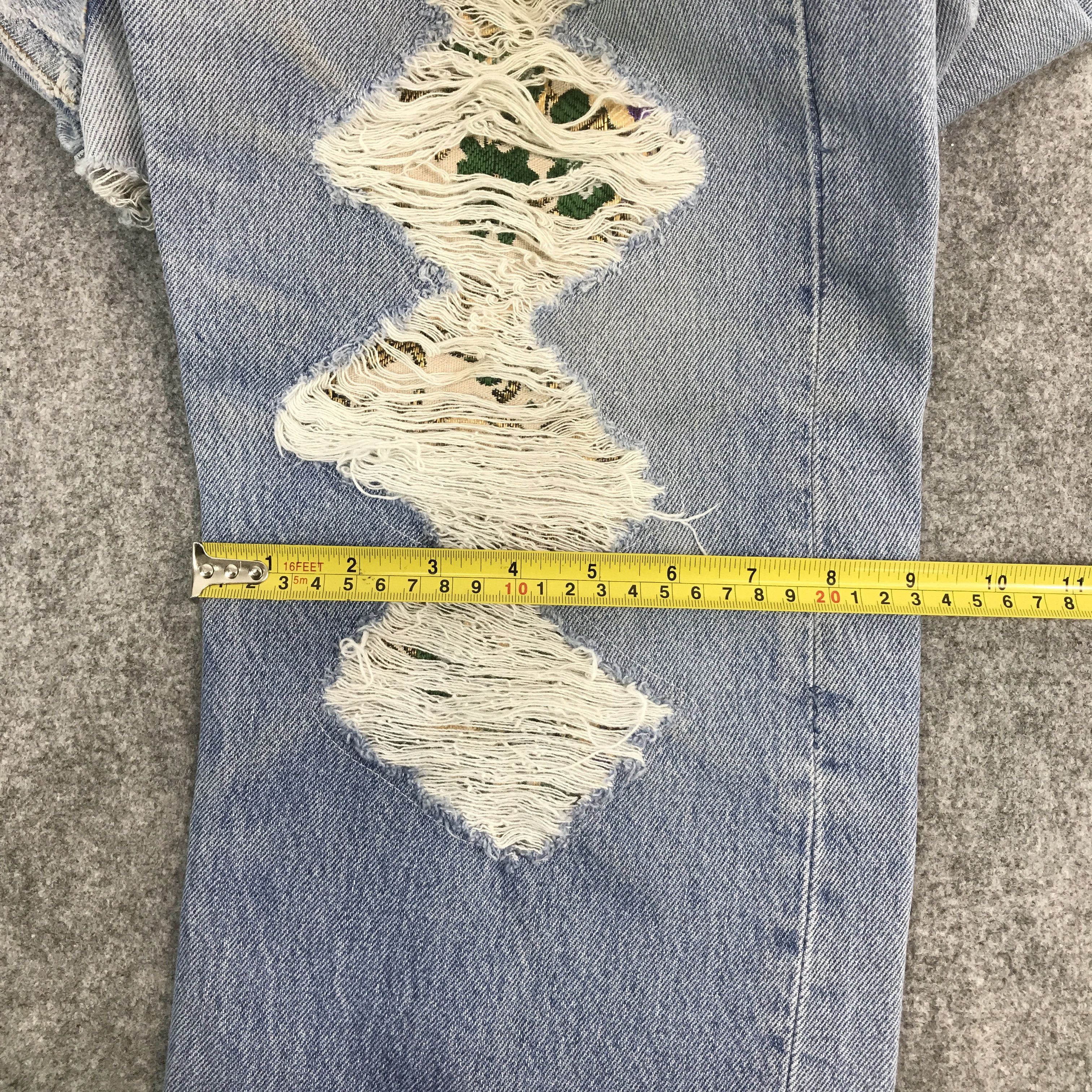 Levi's Vintage Clothing × Vintage LEVI'S 501 DISTRESSED PATCHWORK DENIM JEANS Size US 32 / EU 48 - 14 Thumbnail
