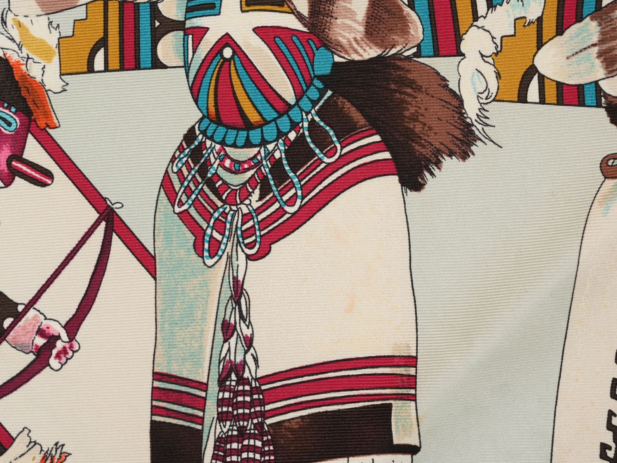 Hermes Hermes Scarf Kachina by Kermit Oliver 90 cm silk native Size ONE SIZE - 9 Thumbnail