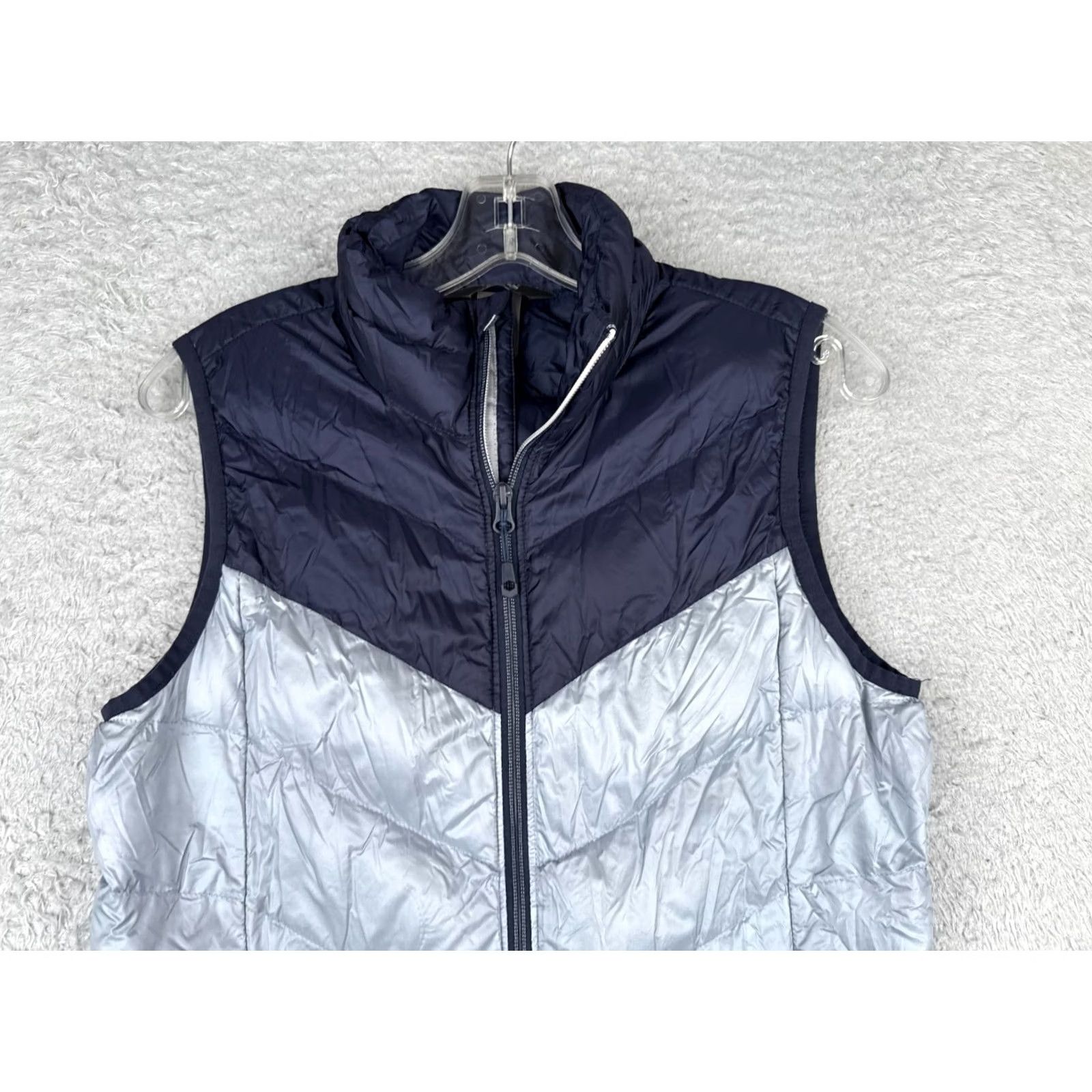 Mountain Hardwear VINTAGE Mountain Hardwear Vest Womens Medium Blue Puffer Ratio Down 650 Mock Neck Hike Size M / US 6-8 / IT 42-44 - 7 Thumbnail
