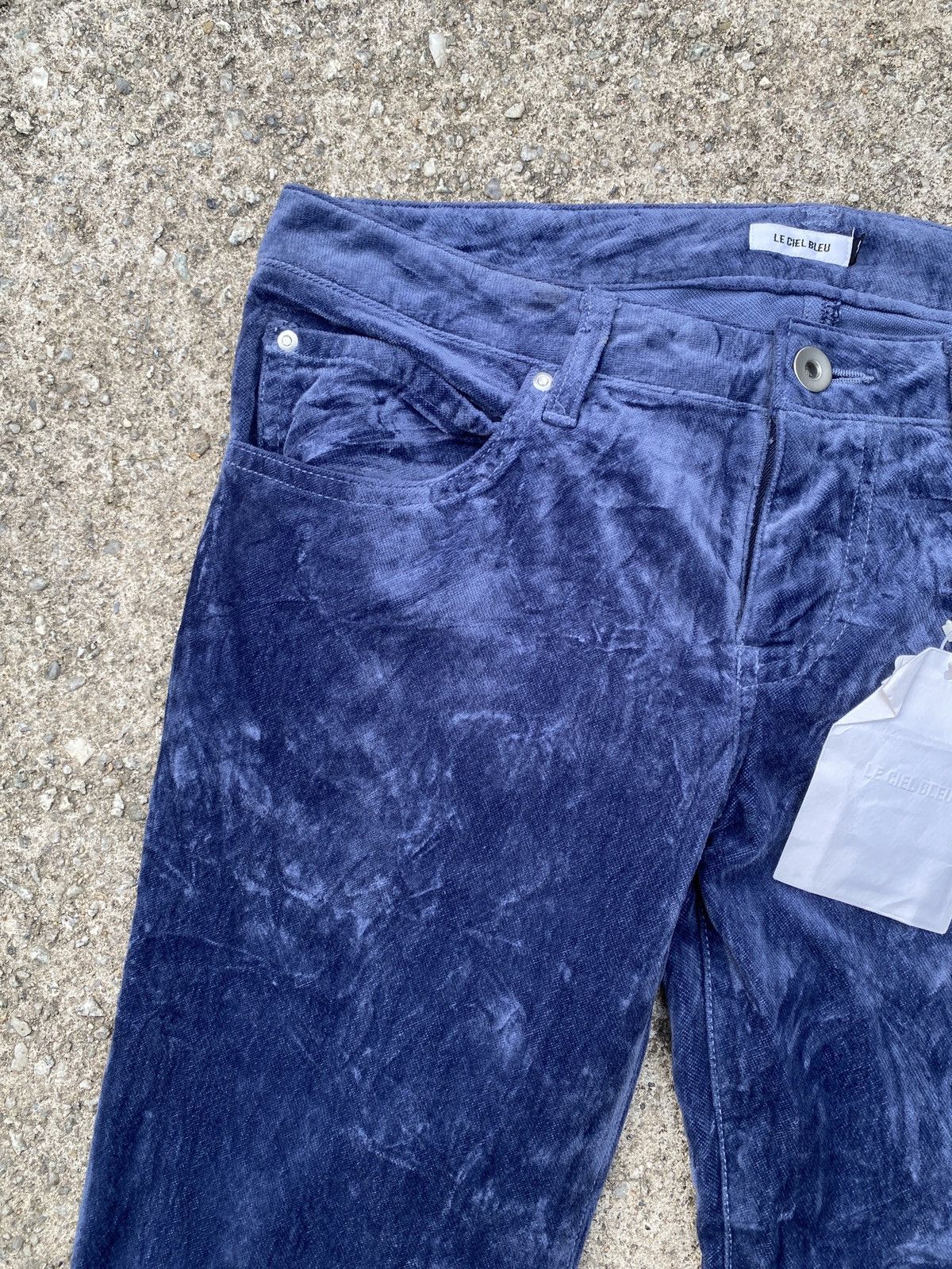 Japanese Brand × LE CIEL BLEU 2000s - Le Ciel Bleu Japan Velvet Low Rise Flare Pant Size US 29 - 8 Thumbnail