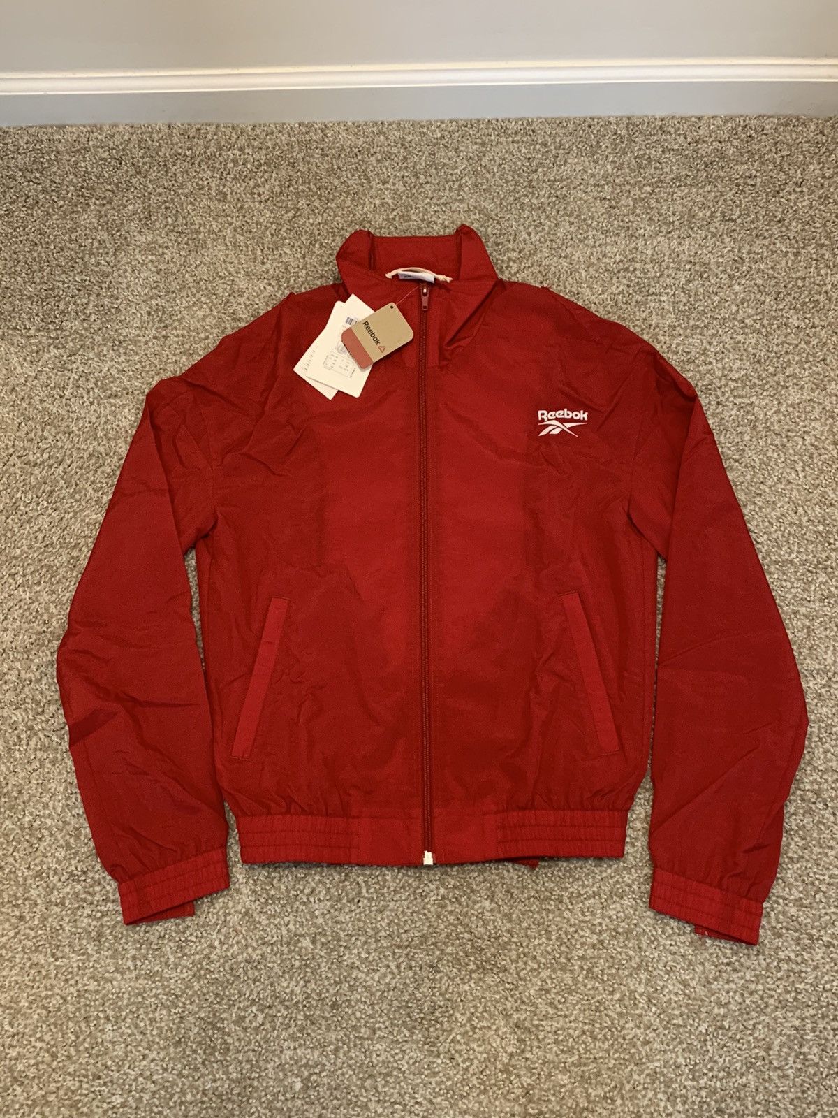 image of Vetements Reebok Reworked Track Jacket in Red, Men's (Size XS)