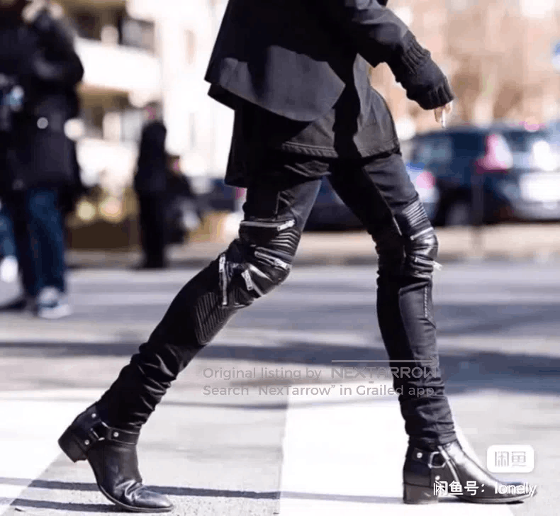 Saint Laurent Paris Saint Laurent Paris Multi-zipper Lamb Fur Patched Biker Je Size US 30 / EU 46 - 8 Thumbnail