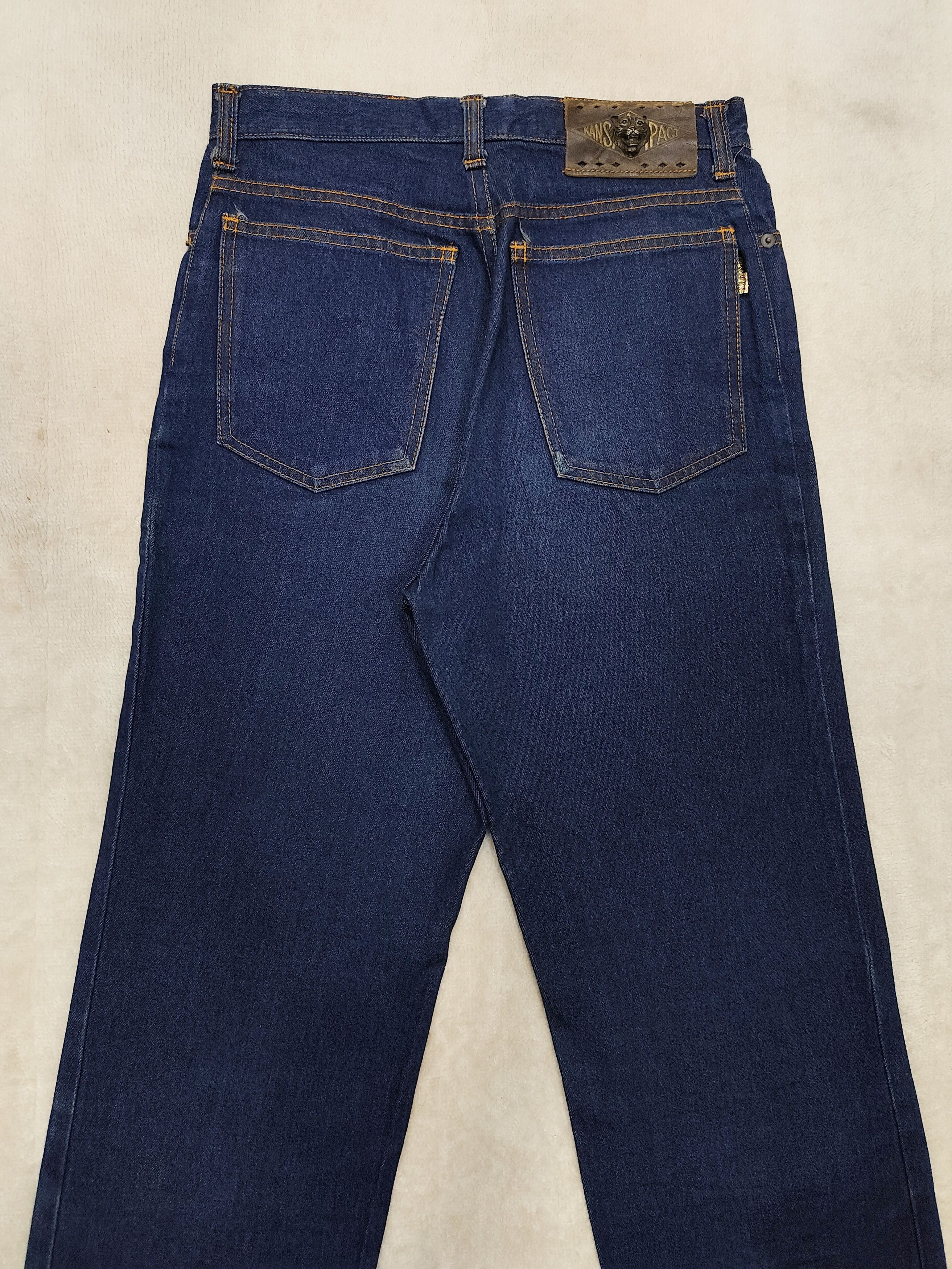 Kansai Yamamoto 90s Kansai Impact- Archive Gold Dragon Embrodiered Art Jeans Size US 29 - 6 Thumbnail