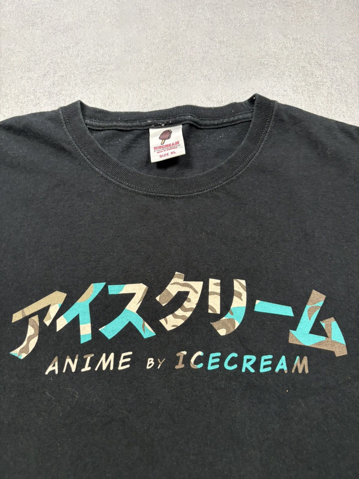 Icecream Ice Cream x Anime Camo Print Logo Tee BBC Black Streetwear Size US XL / EU 56 / 4 - 5 Thumbnail