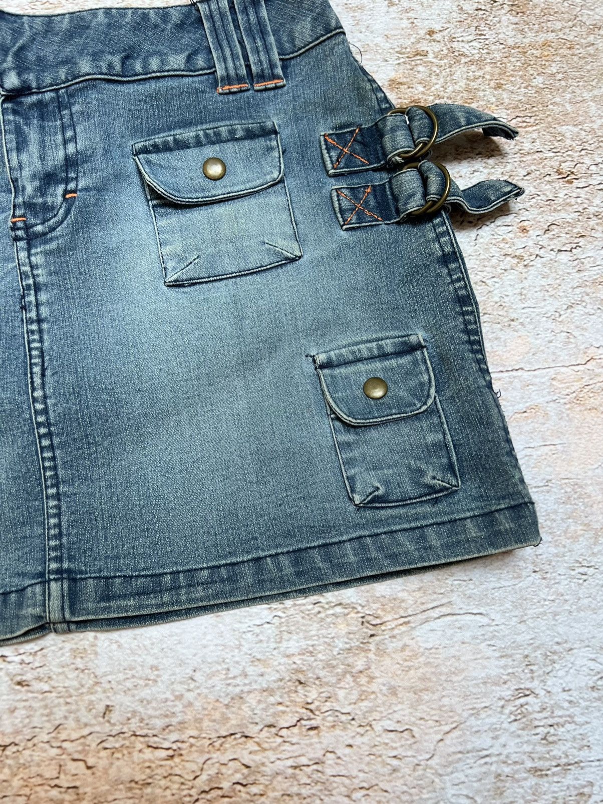 Vintage Vintage Japanese multi pocket cargo denim mini skirt Size 28" / US 6 / IT 42 - 3 Thumbnail