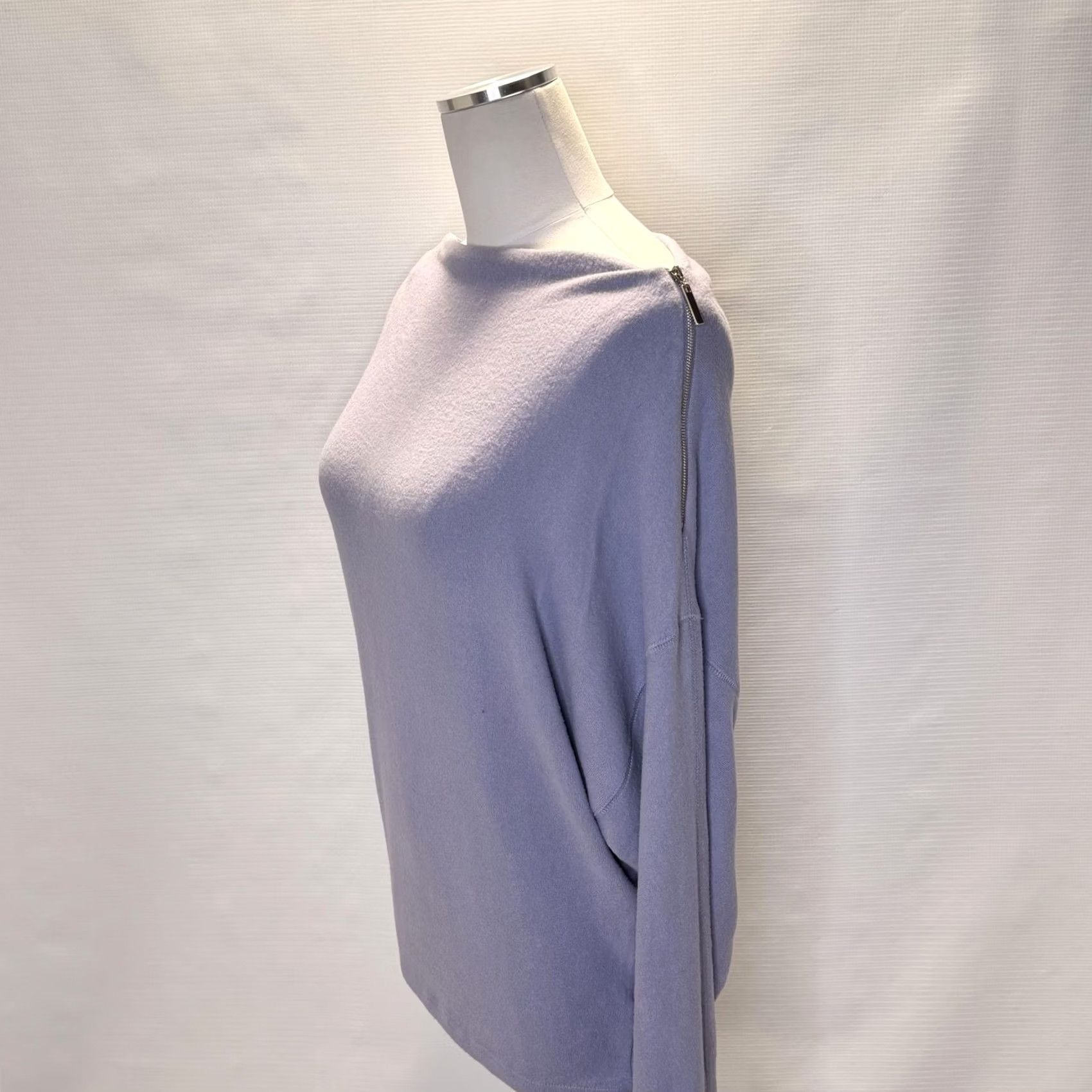 Vintage Gilli Sweater Womens Small Purple Boat Neck Dolman Sleeve Zipper Knit Pullover Size S / US 4 / IT 40 - 2 Thumbnail