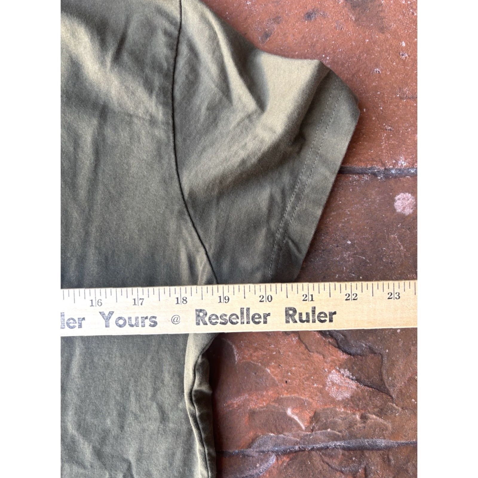 Diesel Diesel T-Shirt Mens Medium Olive Green Chenille Logo Patch 90s Grunge Skater Short Sleeve Crew Neck Shirt Size US M / EU 48-50 / 2 - 5 Thumbnail