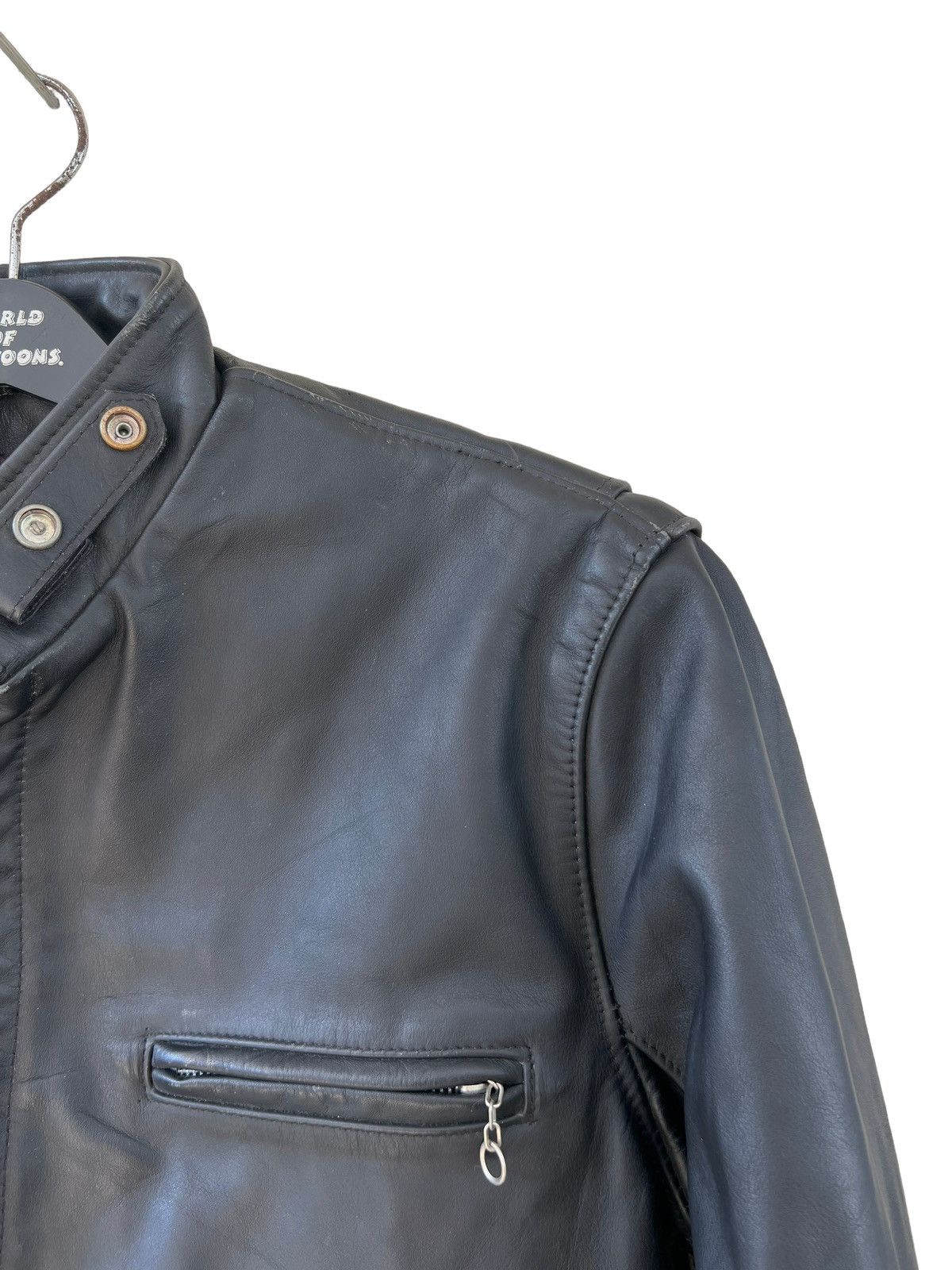 Schott Vintage Schott N.Y.C. Lined Black Leather Cafe Racer Jacket Size US M / EU 48-50 / 2 - 11 Thumbnail