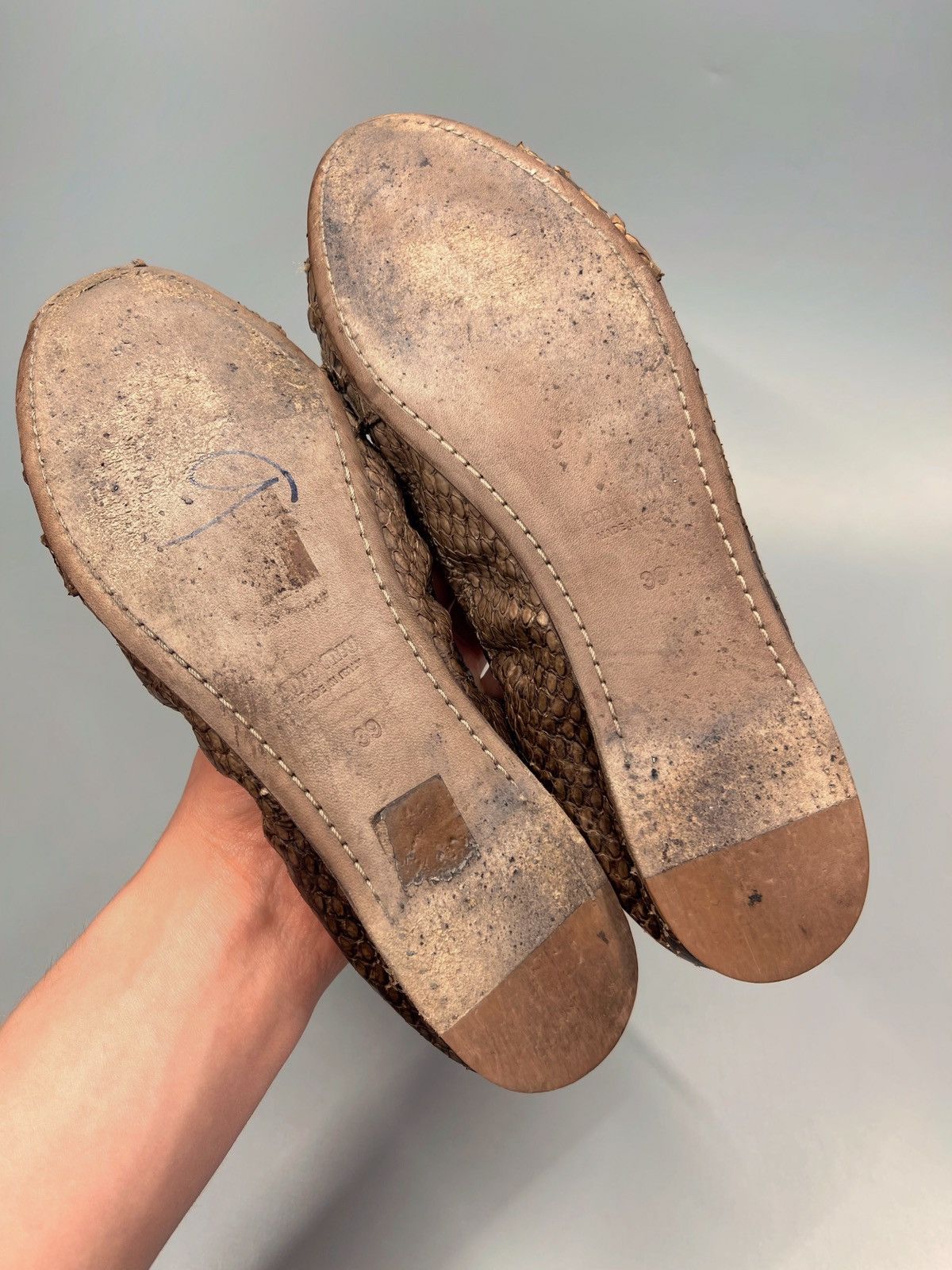 Miu Miu × Prada Miu miu Leather Snake Ballet Flats Size US 9 / IT 39 - 11 Thumbnail
