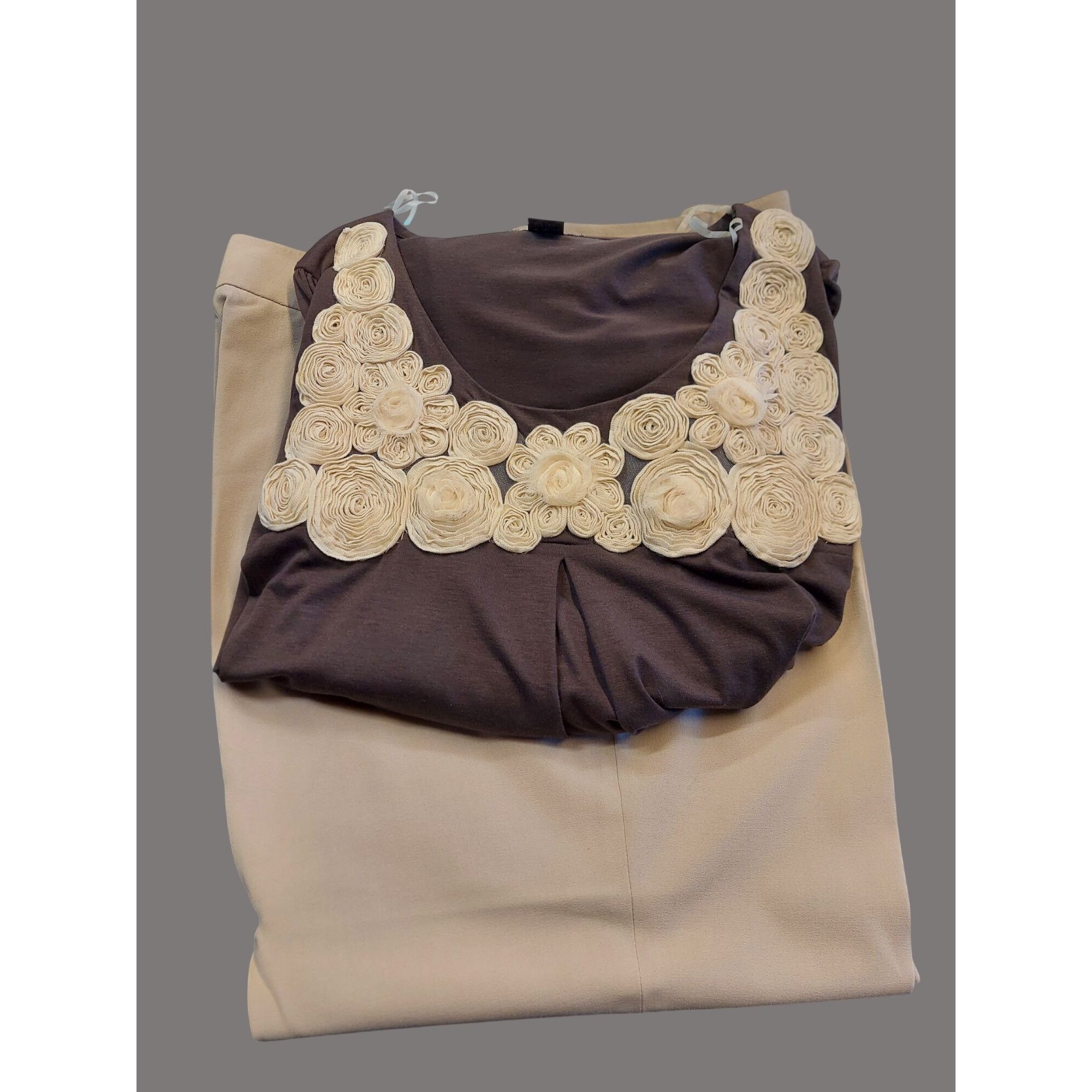 Other Womens Plus Size 2X Business Casual Floral Blouse and Trouse Size XXL / US 16-18 / IT 52-54 - 3 Thumbnail