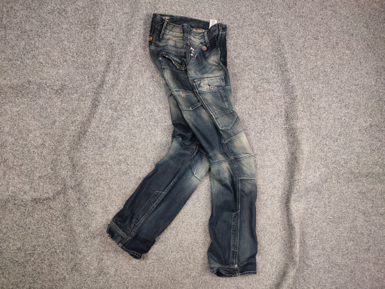 Vintage G Star Raw General 5620 3D Cargo Faded Denim jeans