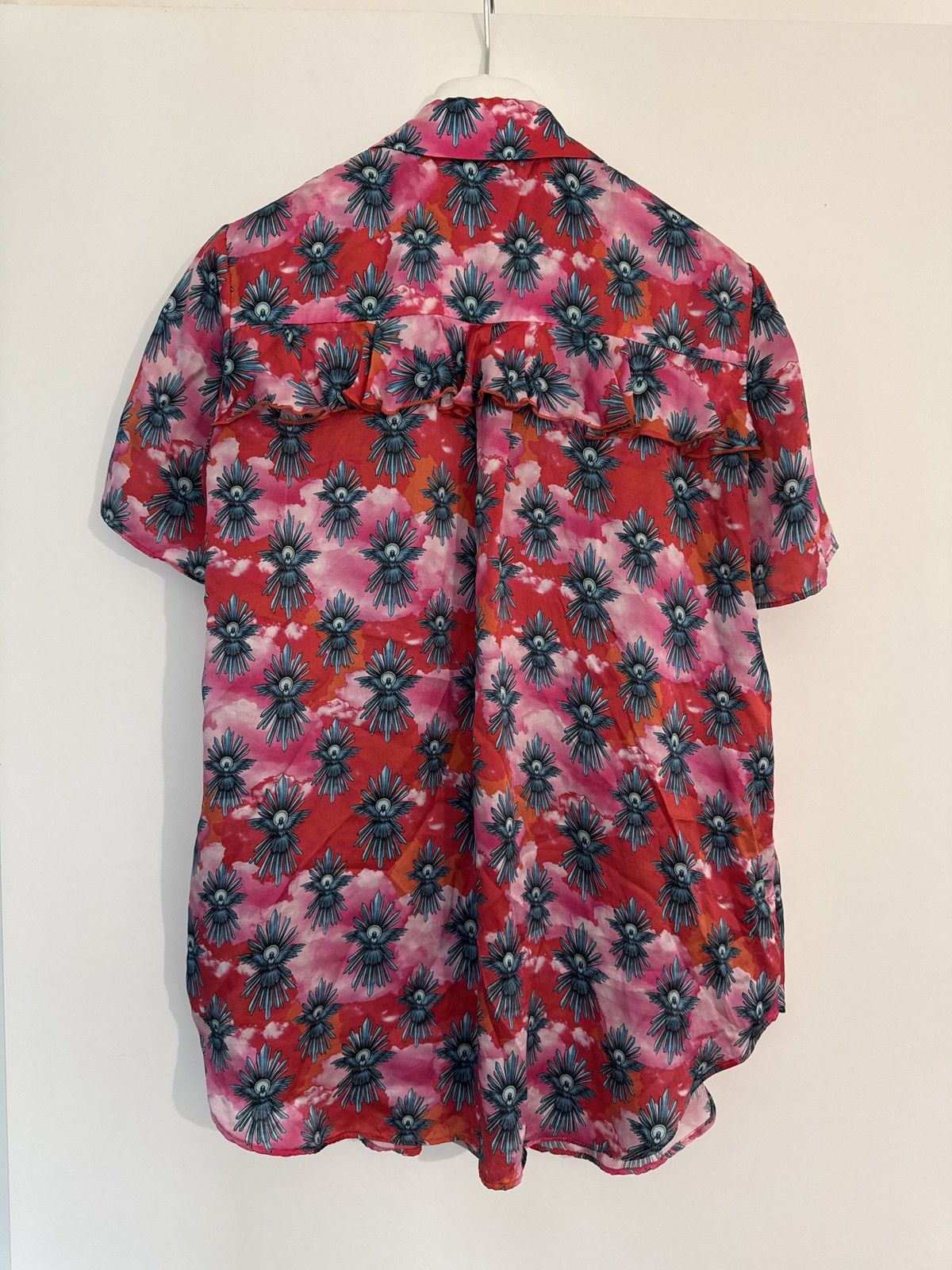 House Of Holland House of Holland Silk Shirt – Sacred Dove Print on Clouds Size XS / US 0-2 / IT 36-38 - 3 Thumbnail