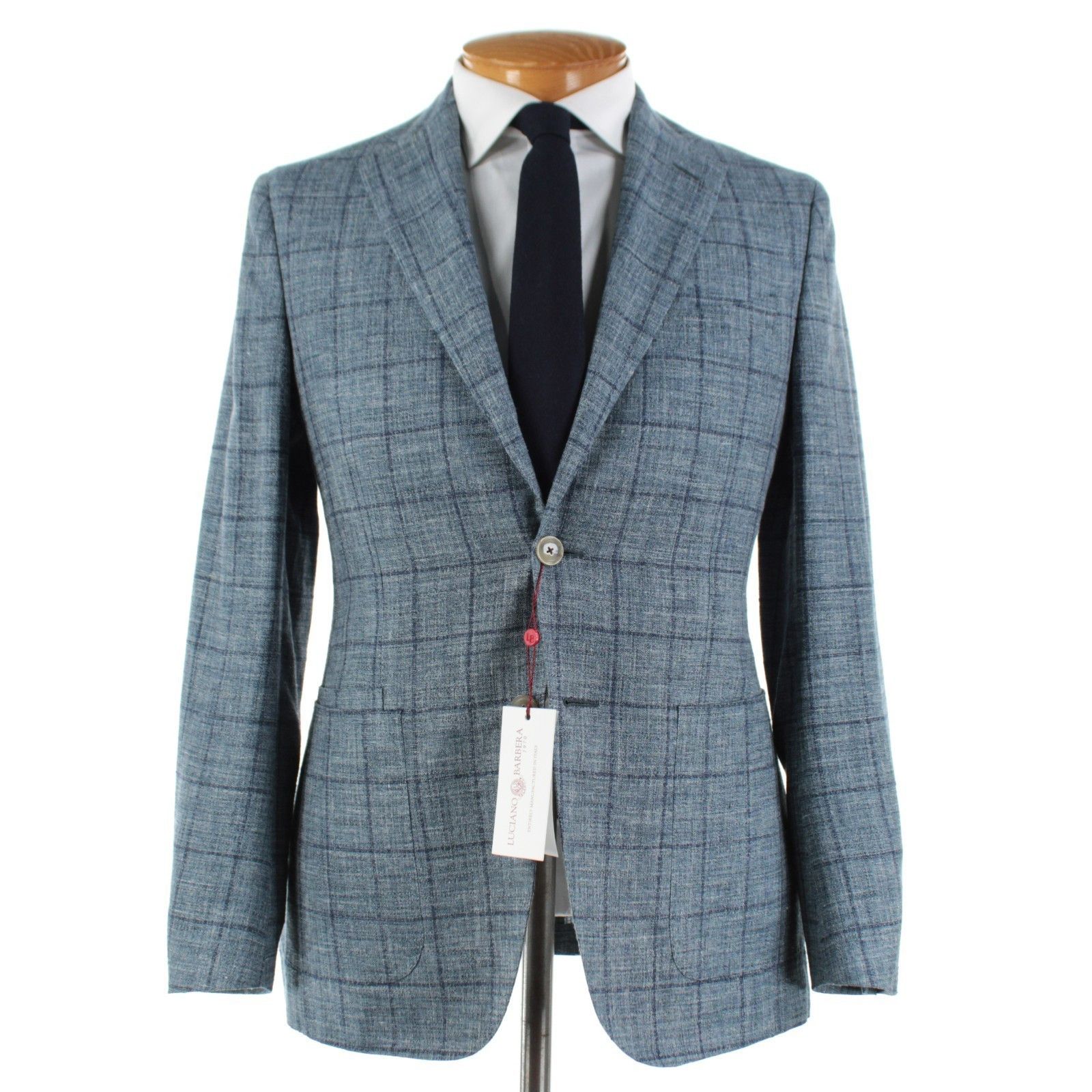 Luciano Barbera Luciano Barbera Sport Coat Size 38 US in Blue Size 38R - 1 Thumbnail