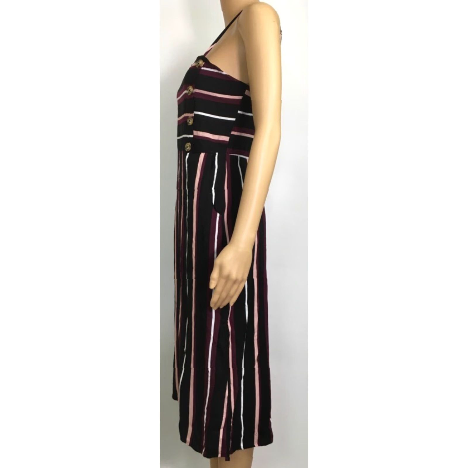 Vintage VINTAGE Xhilaration Women's Sheath Dress Midi Sleeveless Stripe Smocked Casual Dress S Size S / US 4 / IT 40 - 3 Thumbnail