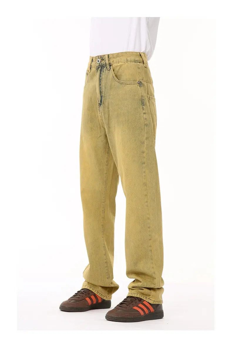 Japanese Brand × Jean Yellow Wide Leg Denim Jeans Size US 30 / EU 46 - 3 Thumbnail