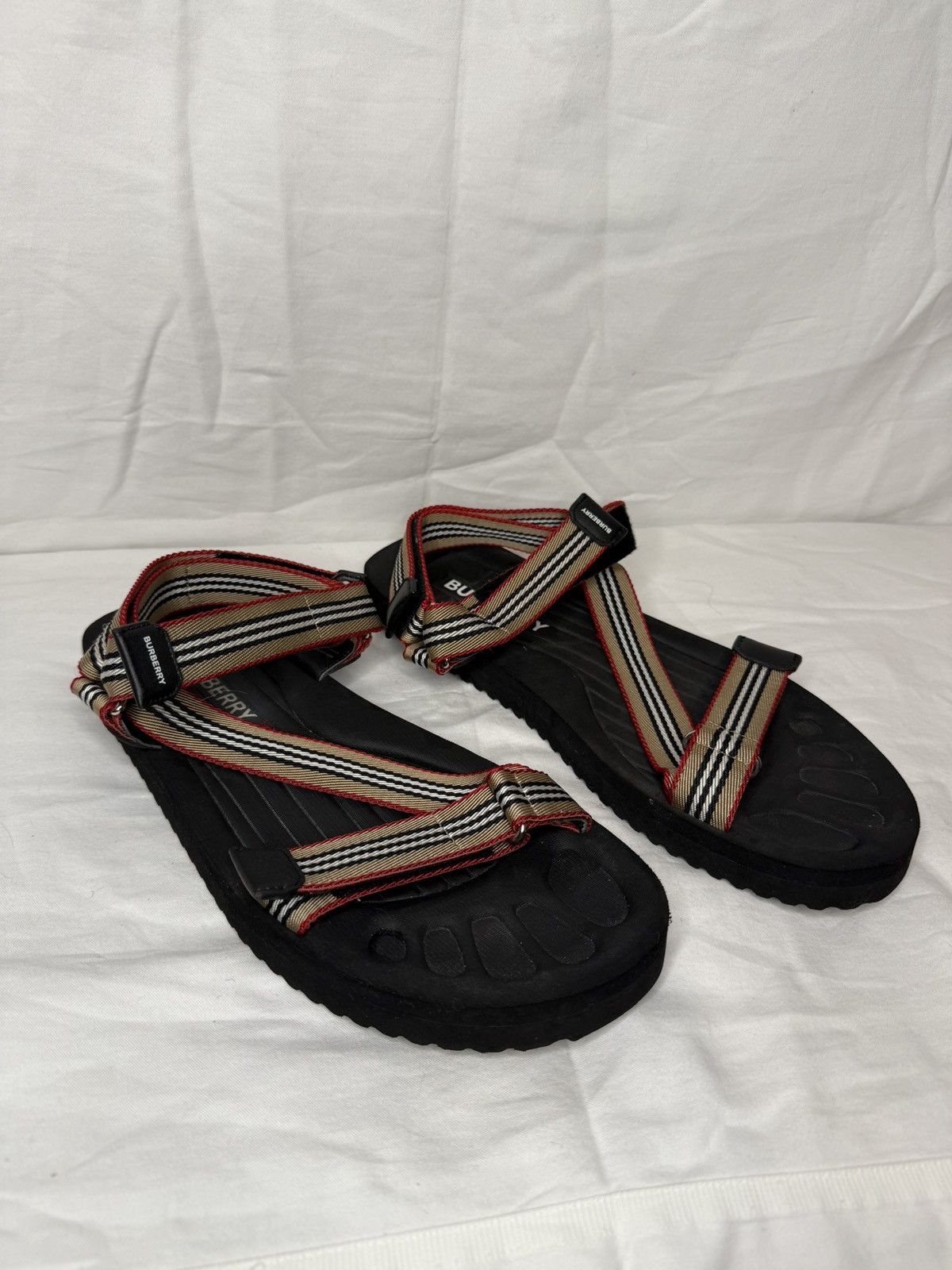 Burberry Burberry Stripe Webbing Sandals – W Straps – 44 EU / 11 M US Size US 11 / EU 44 - 5 Thumbnail