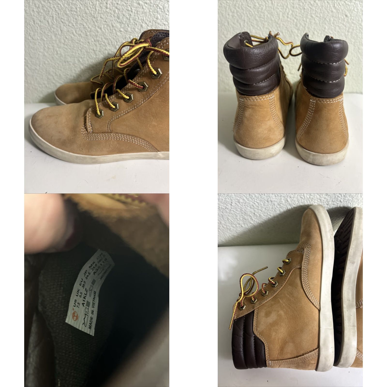 Timberland Timberland Women's 7.5 Leather Boots Wheat Nubuck Lace Up Sneaker Ankle Size US 8 / IT 38 - 9 Thumbnail