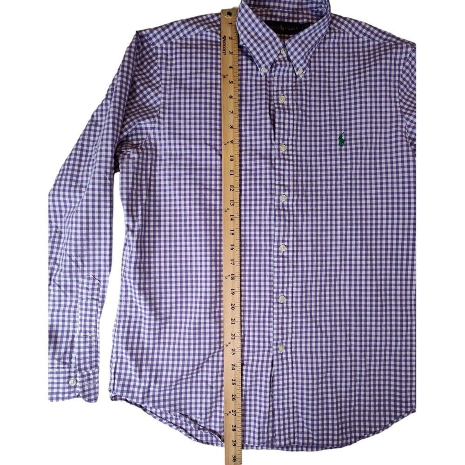 Ralph Lauren Ralph Lauren Large PURPLE WHITE GINGHAM Shirt Mens pony Size US L / EU 52-54 / 3 - 4 Thumbnail